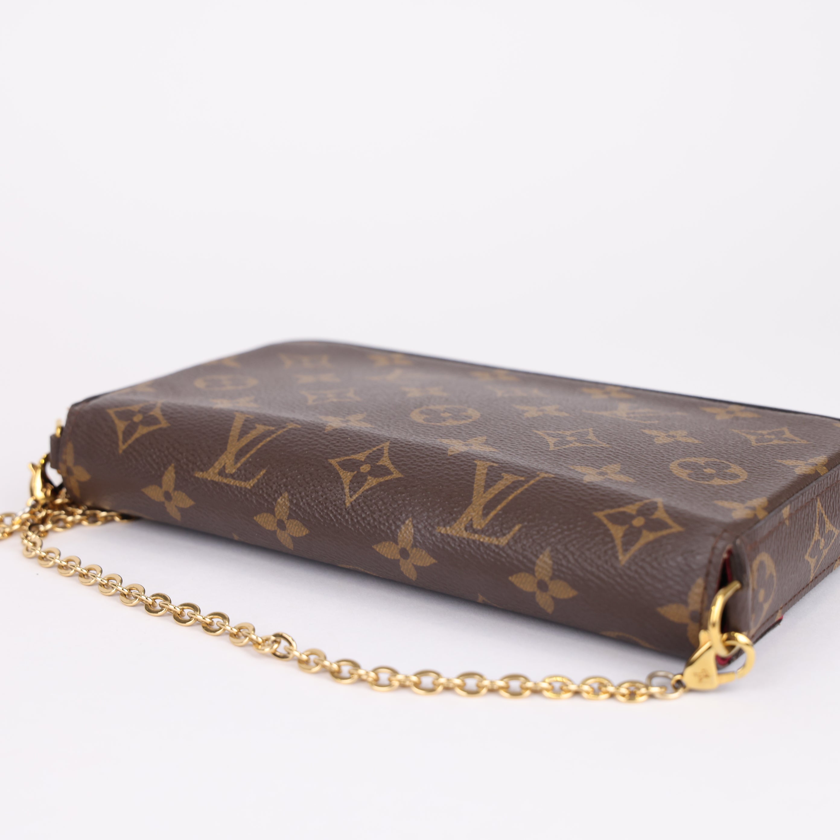Louis Vuitton Felicie Monogram Shoulder Pochette Brown- Pre Owned