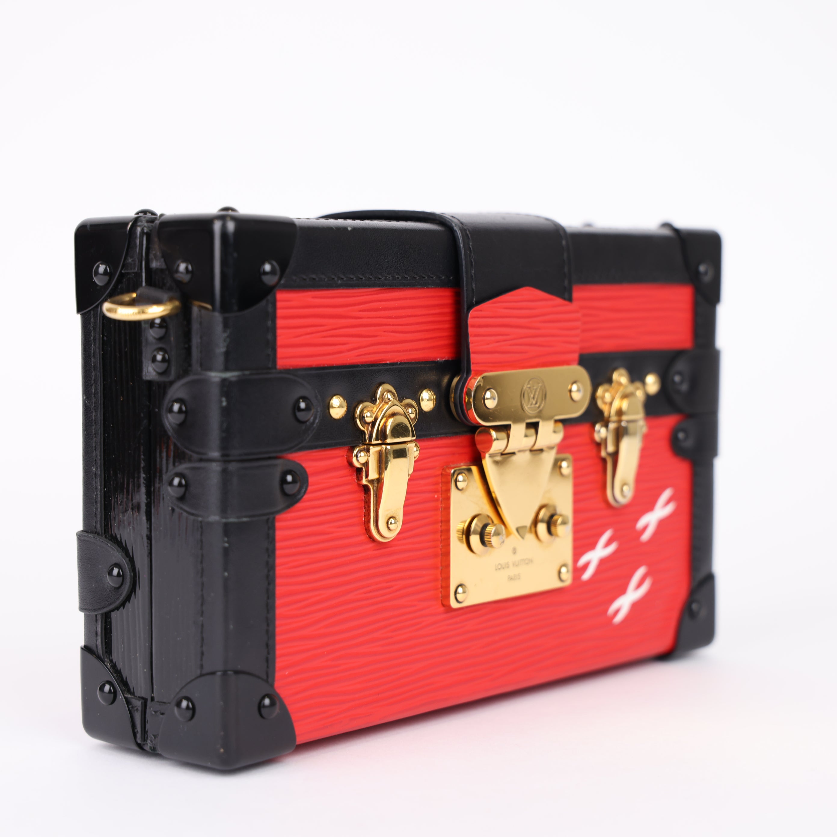 J0959 Louis Vuitton Coquelicot Epi Leather Petit Malle Bag- Pre Owned