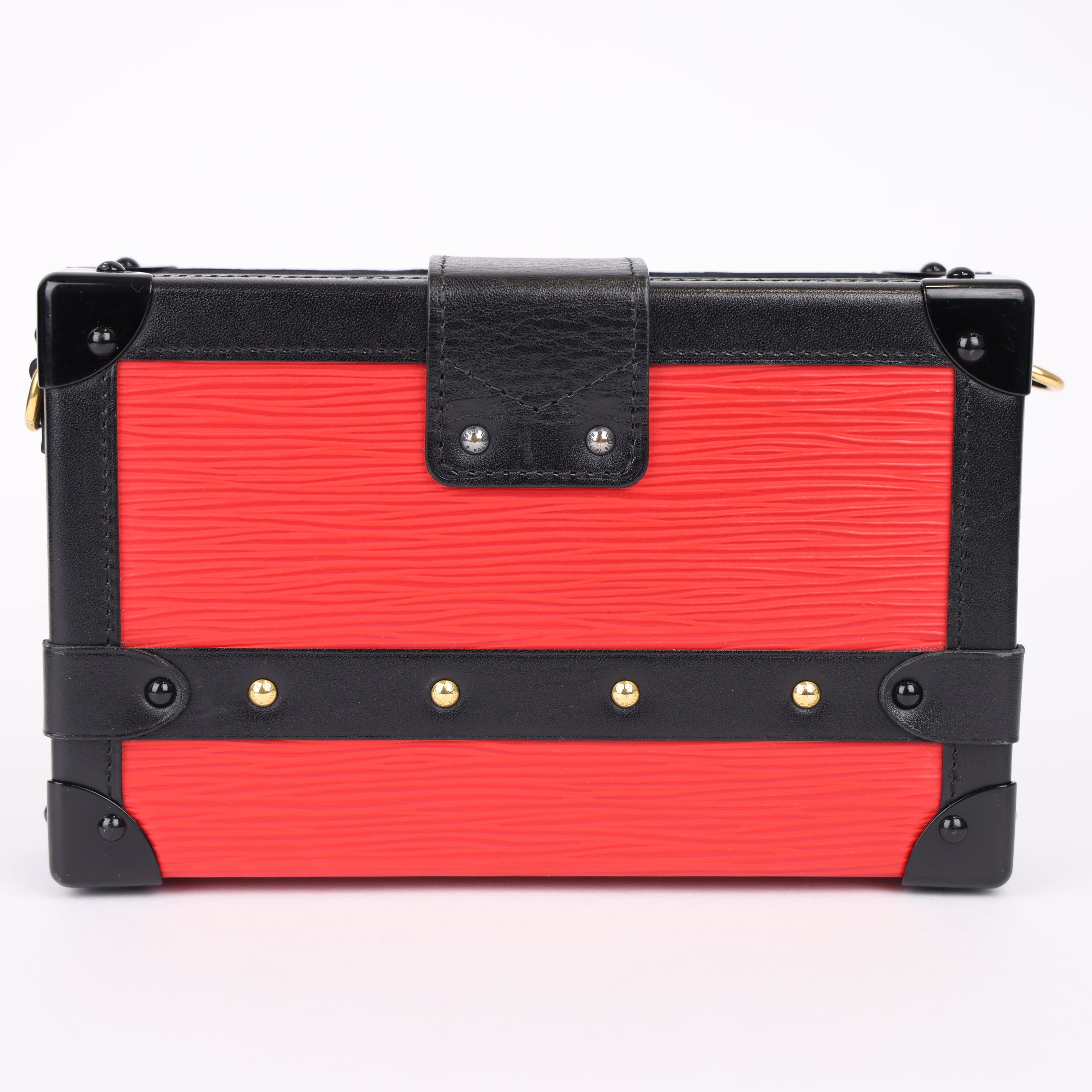 J0959 Louis Vuitton Coquelicot Epi Leather Petit Malle Bag- Pre Owned