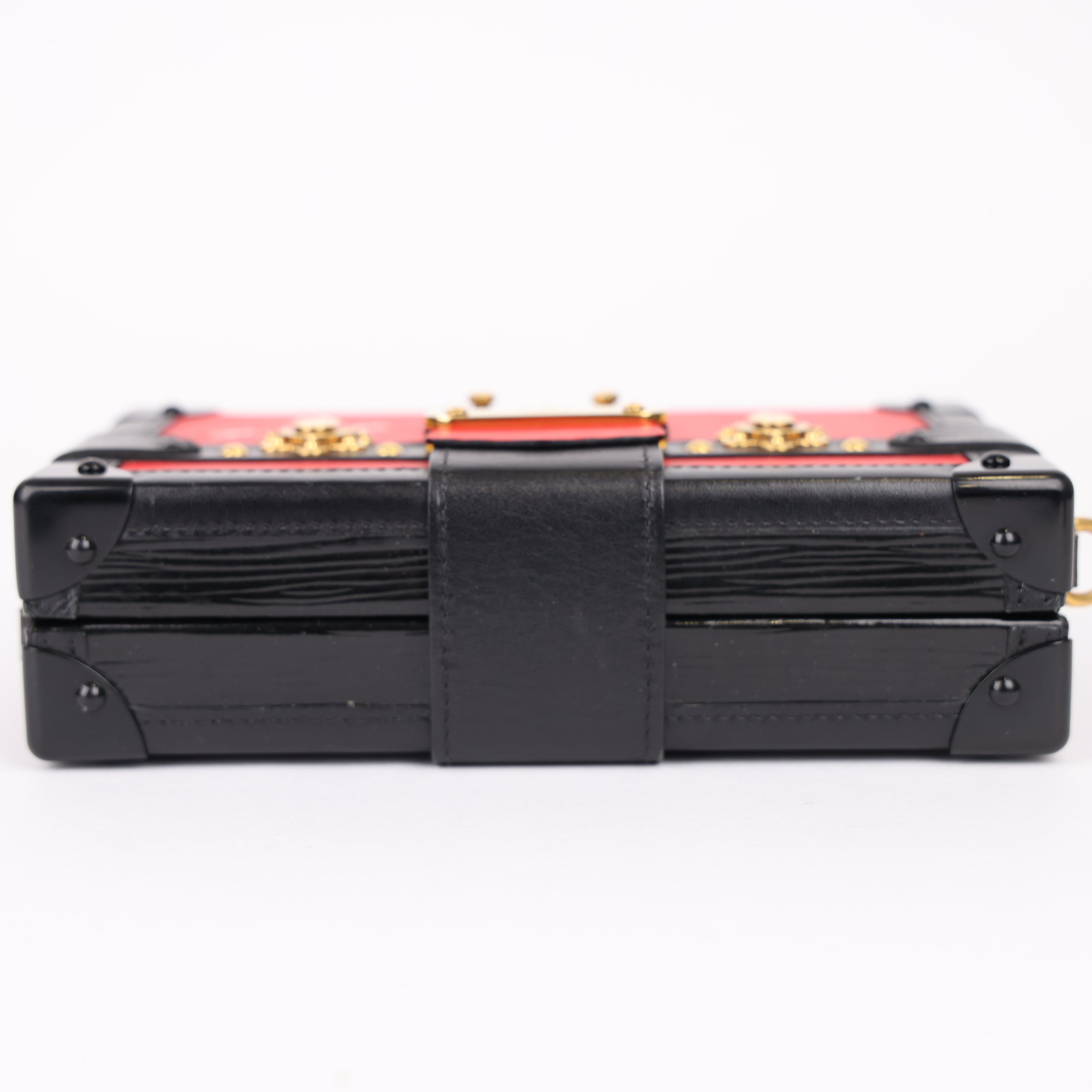 J0959 Louis Vuitton Coquelicot Epi Leather Petit Malle Bag- Pre Owned