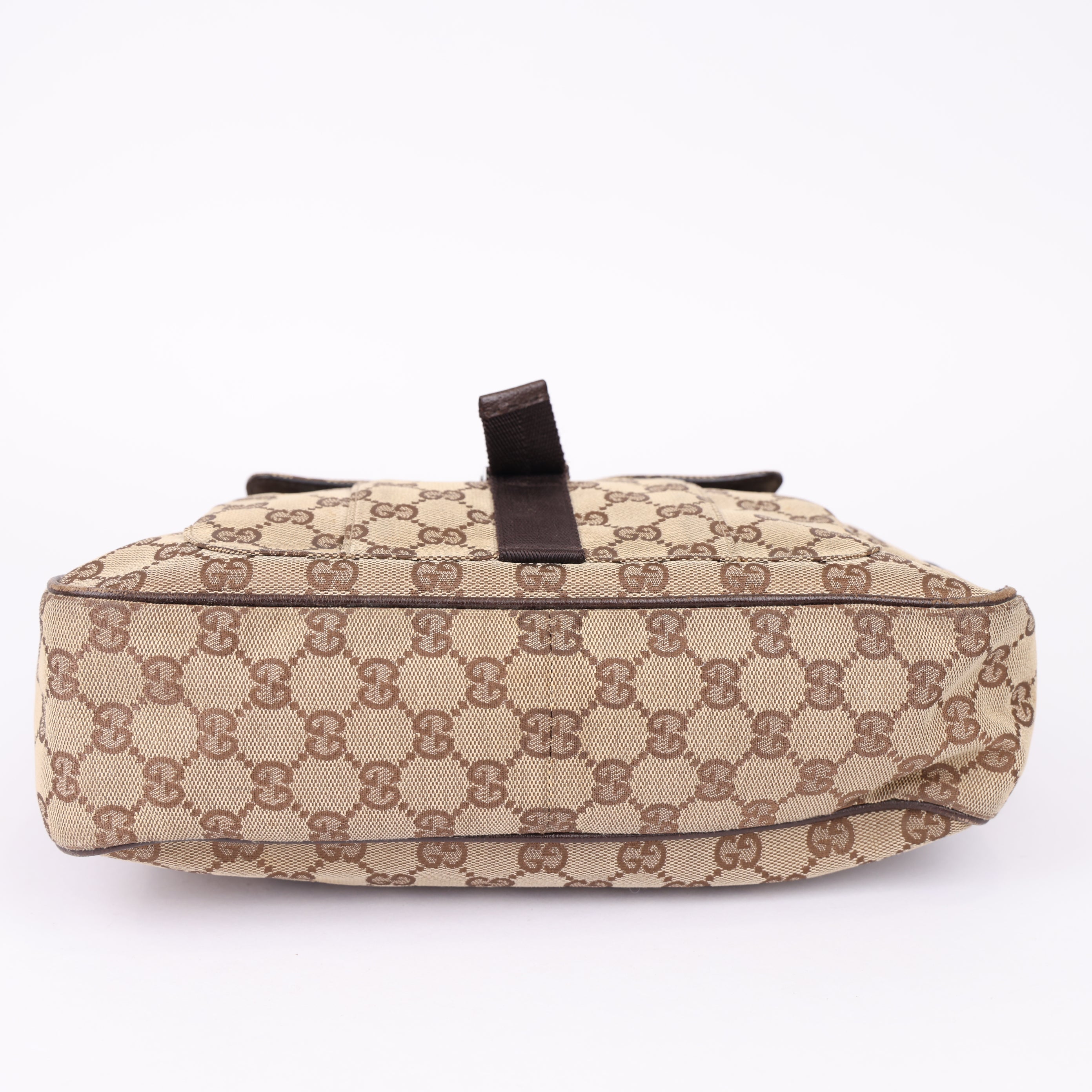 J0965 GUCCI GG Canvas Shoulder Bag Beige- Pre Owned