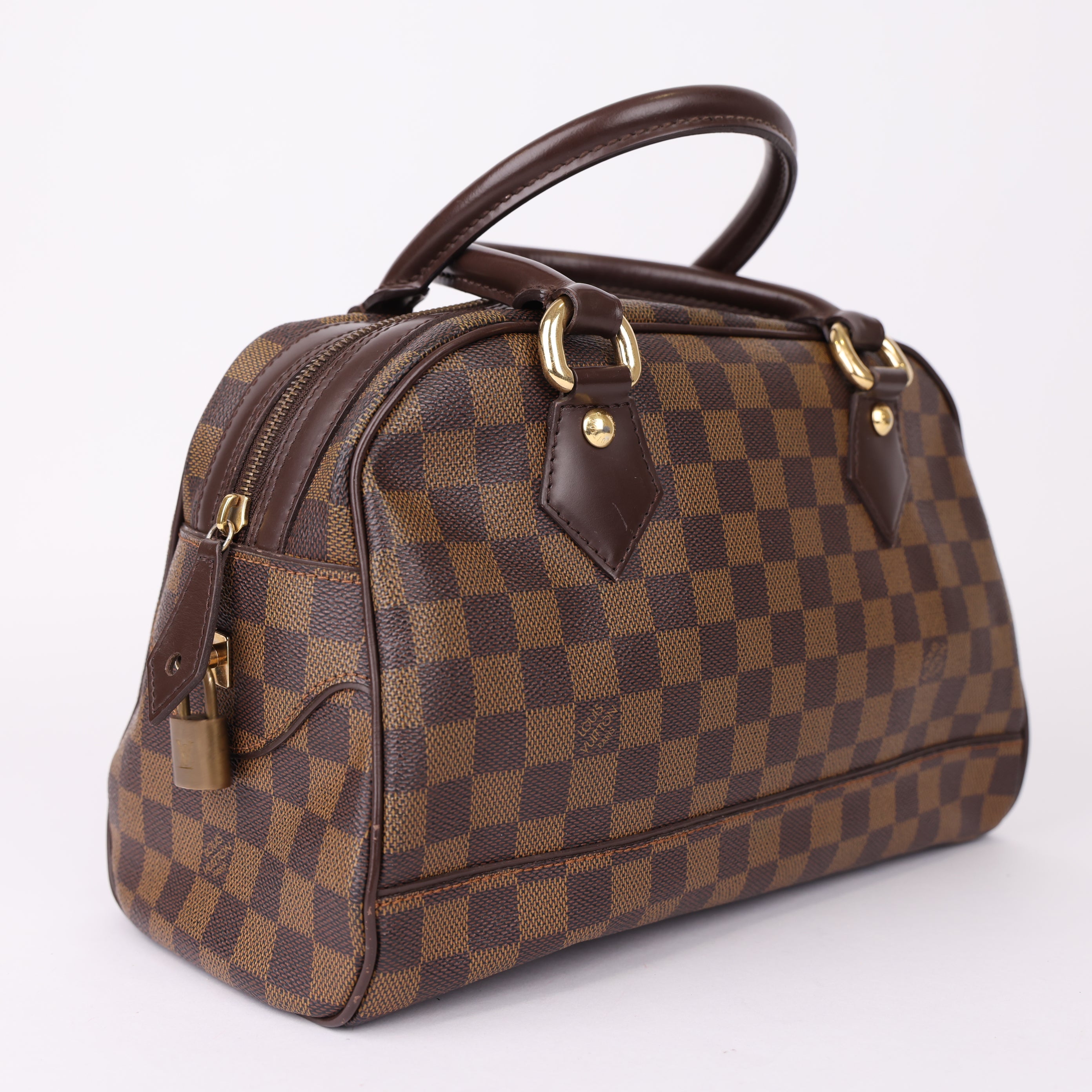 J0976 Louis Vuitton Brown Duomo Damier Ebene Bag- Pre Owned
