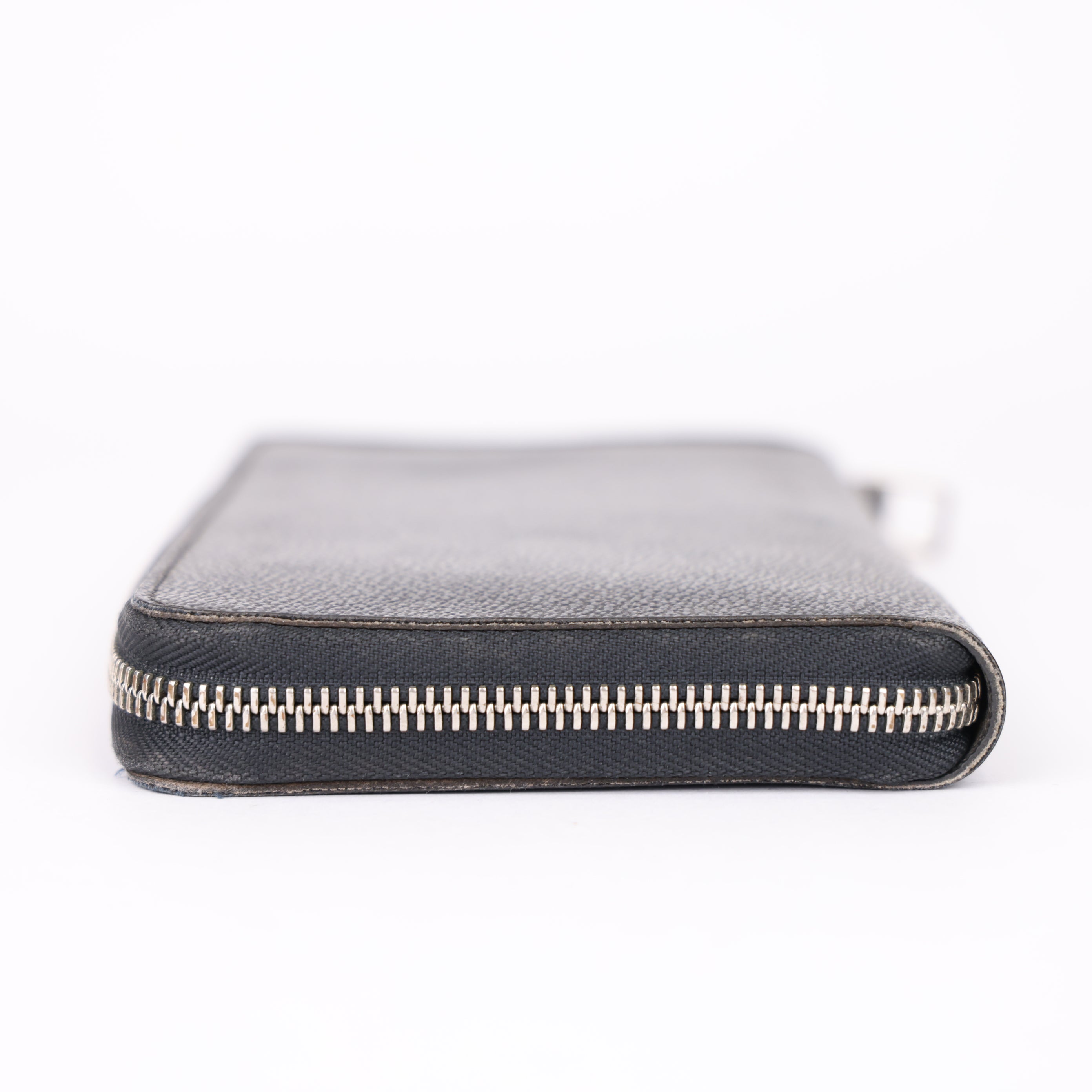 J0986 LOUIS VUITTON Damier Check Graphite Zip Around Large Wallet-Pre Owned