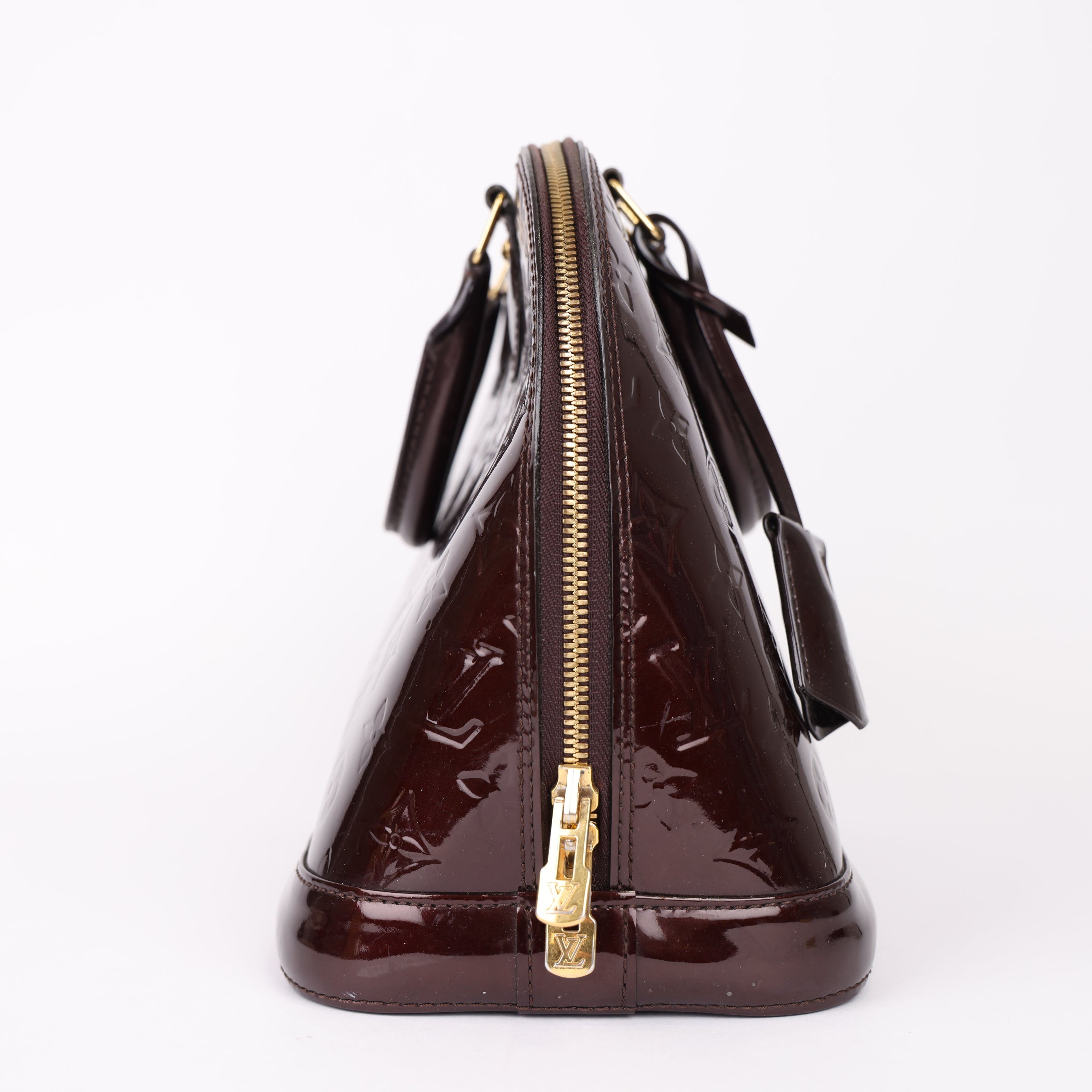 J1995 Louis Vuitton Alma PM in burgundy patent leather Pre-Owned