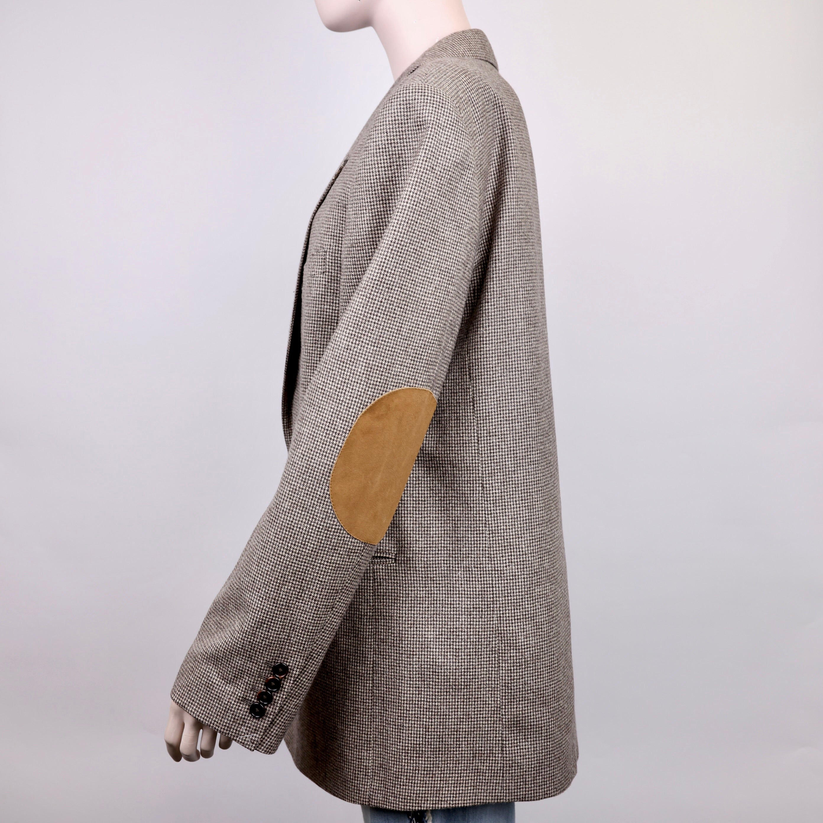 J0988 CELINE JUDE JACKET WITH ELBOW PATCHES IN FLANNEL size 42- Pre Owned