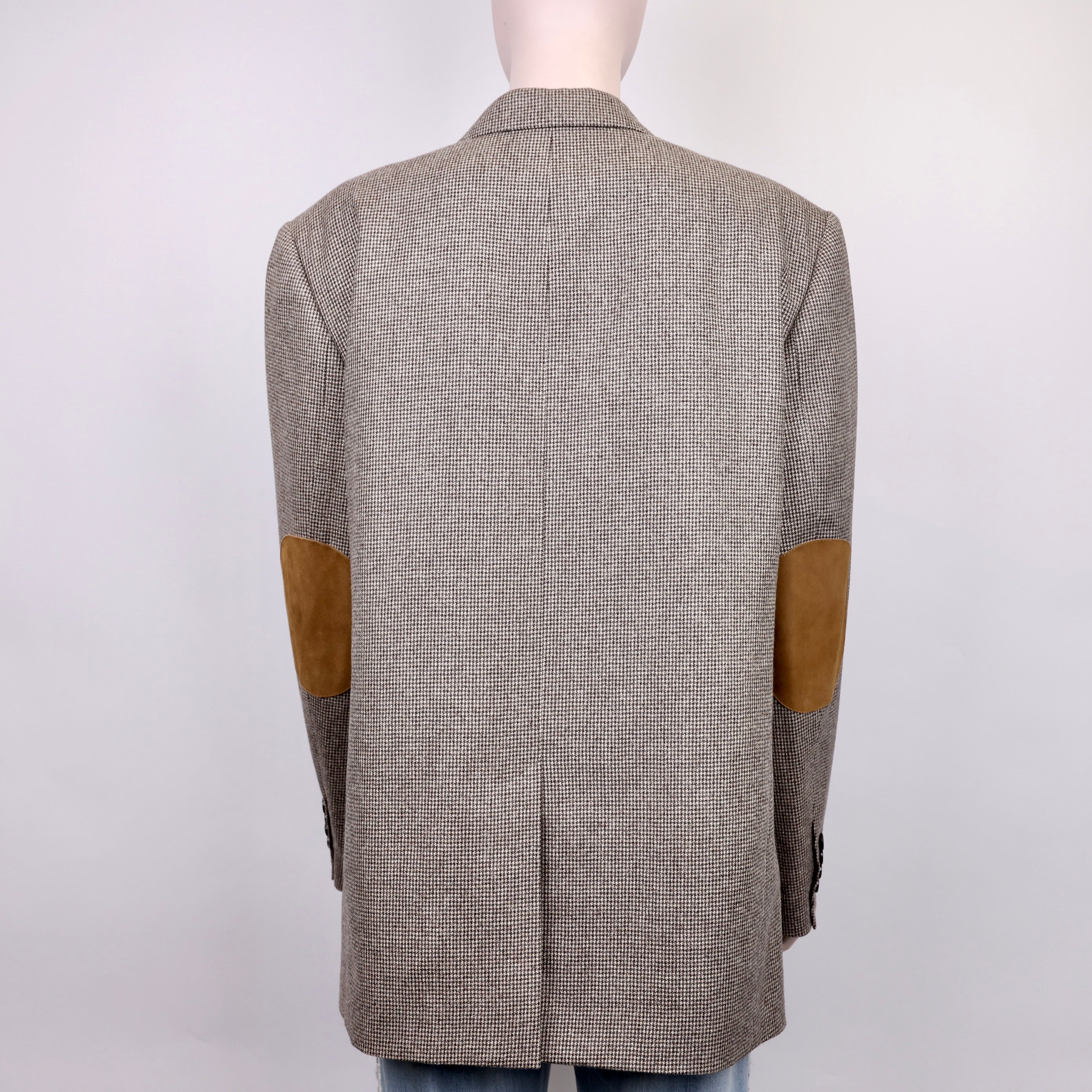 J0988 CELINE JUDE JACKET WITH ELBOW PATCHES IN FLANNEL size 42- Pre Owned