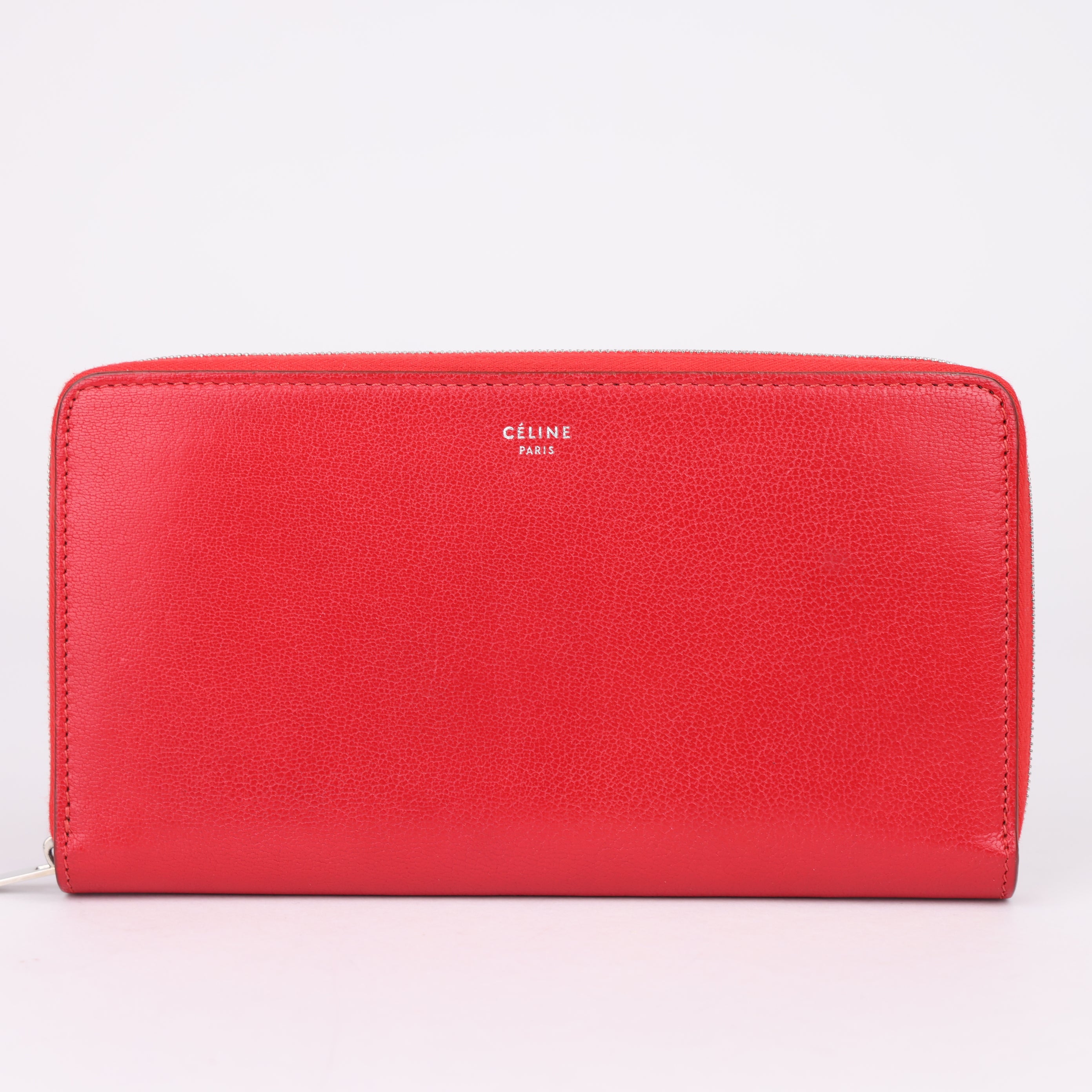 J2002 Céline Celine wallet Red Pre-Owned