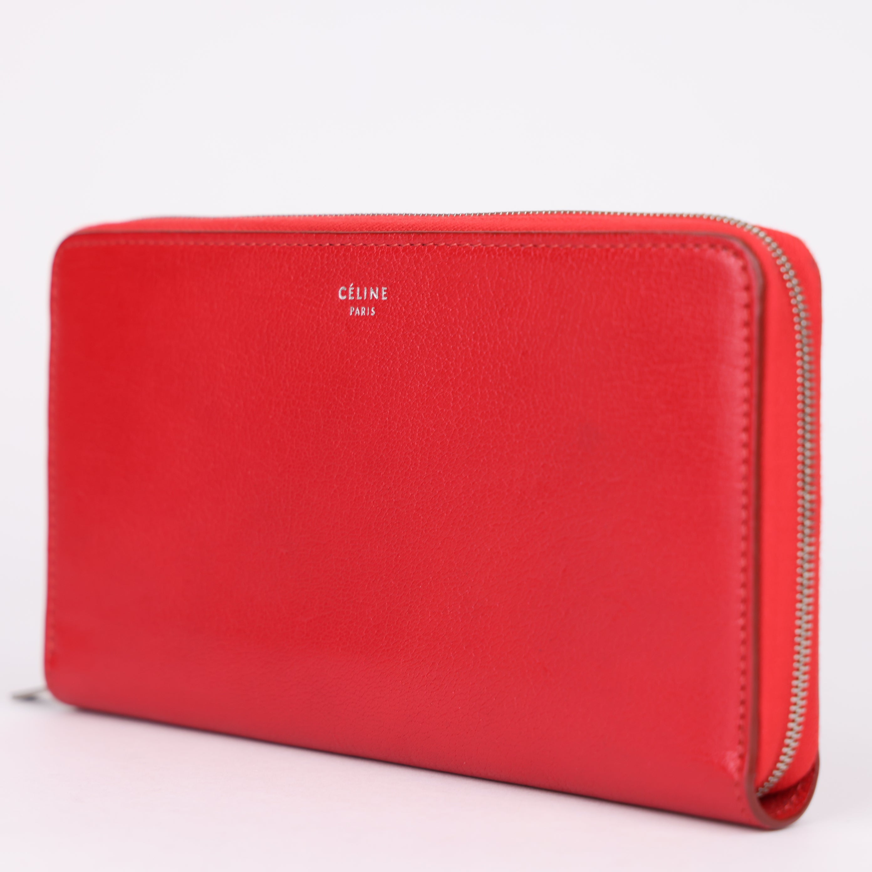J2002 Céline Celine wallet Red Pre-Owned