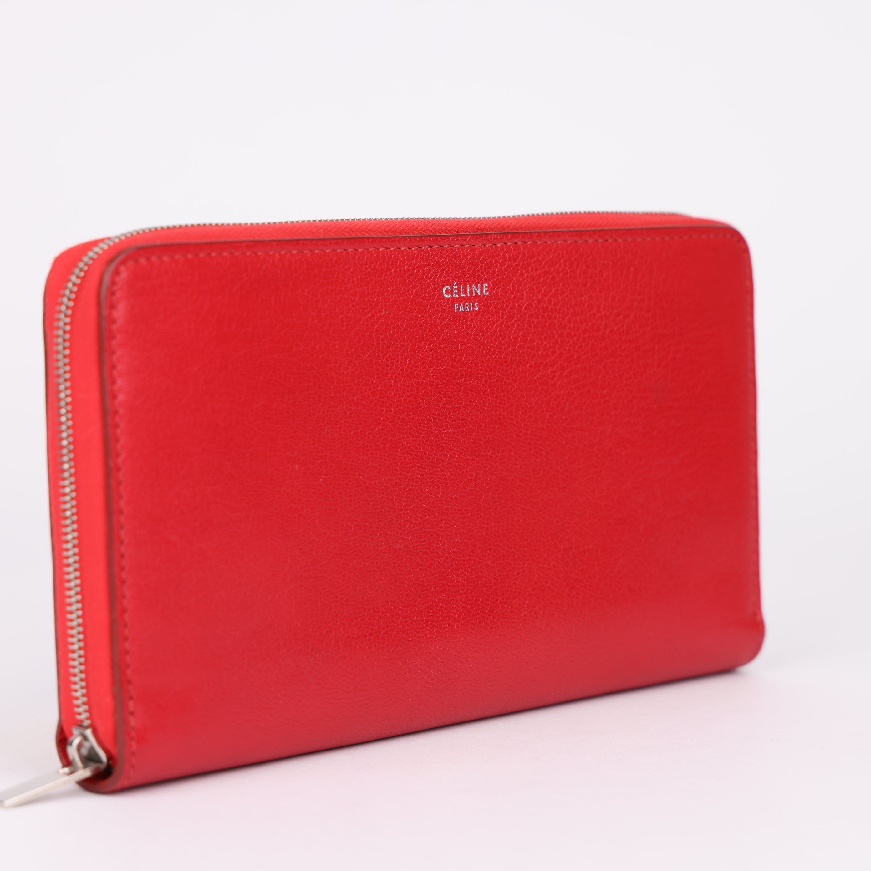 J2002 Céline Celine wallet Red Pre-Owned
