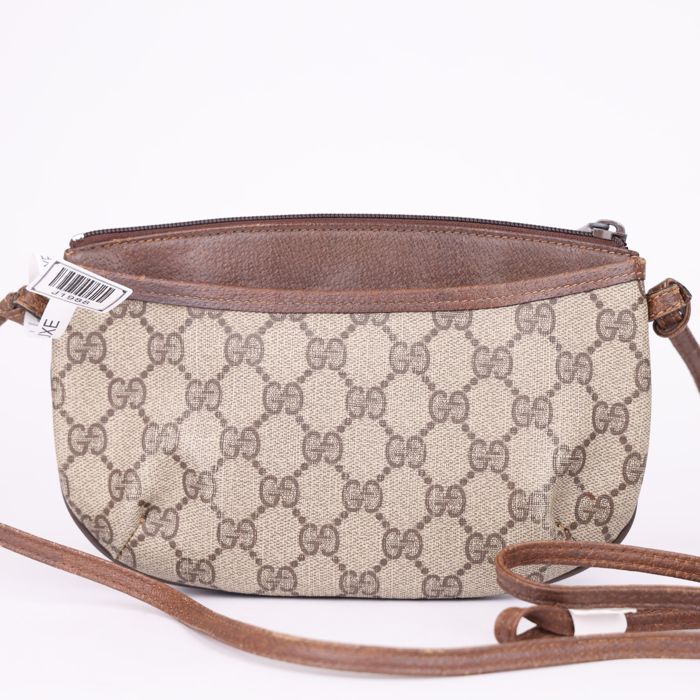 J1988 Gucci GG Canvas Crossbody Bag- Pre Owned