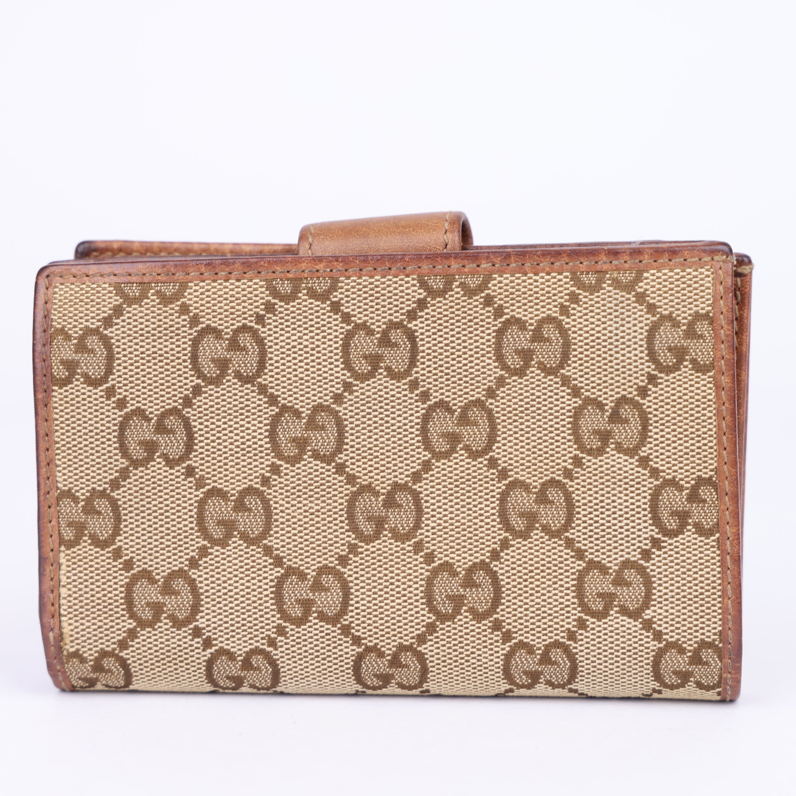 J1968 Gucci Brown Monogram Wallet - Pre Owned