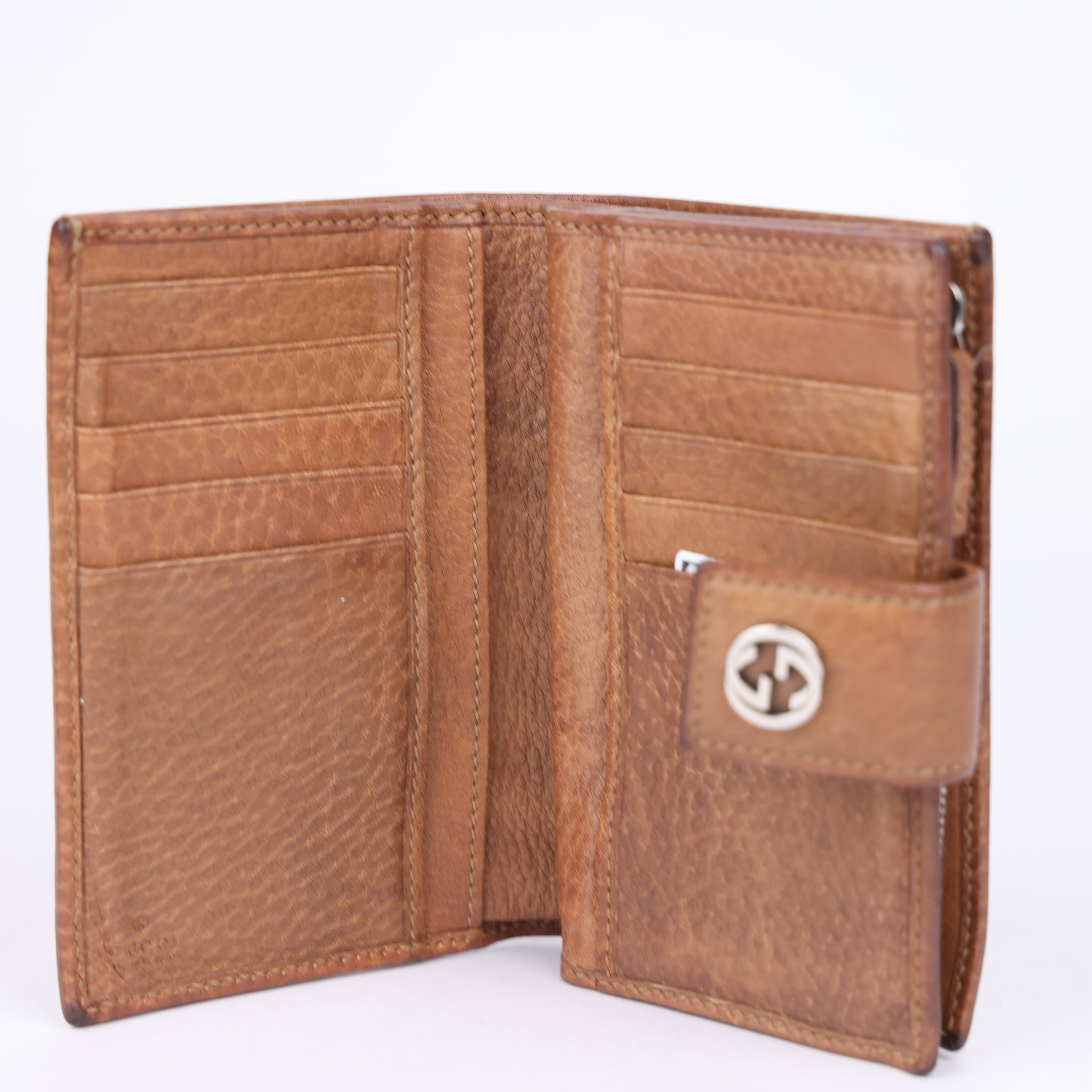 J1968 Gucci Brown Monogram Wallet - Pre Owned