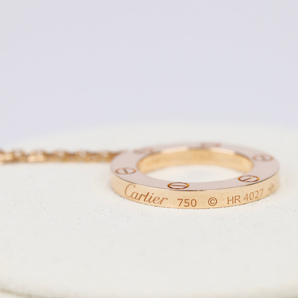 J1853 Cartier Rose Gold LOVE Necklace- Pre Owned