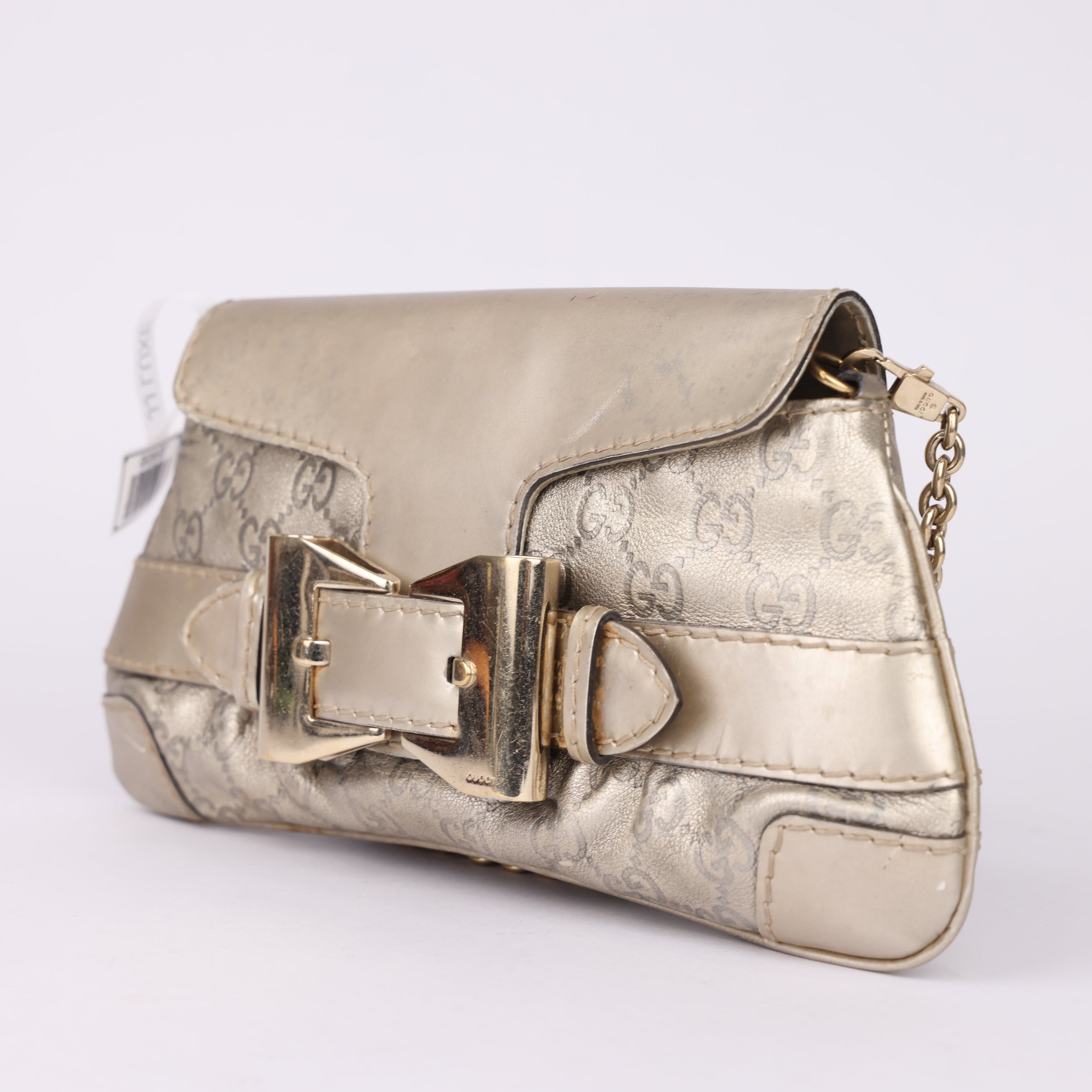 J2000 Gucci Vintage Bow Bag Metallic Champagne- Pre Owned