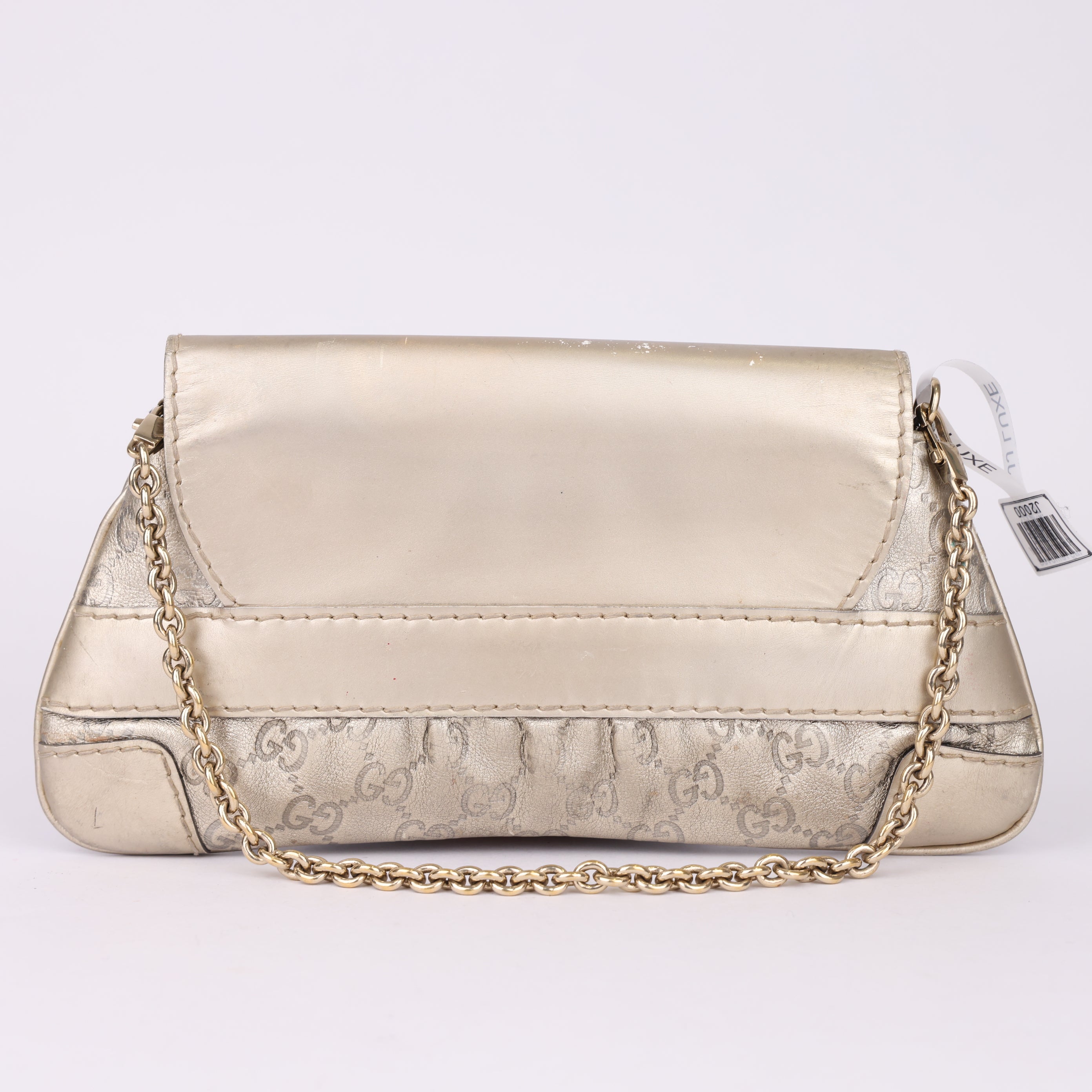 J2000 Gucci Vintage Bow Bag Metallic Champagne- Pre Owned