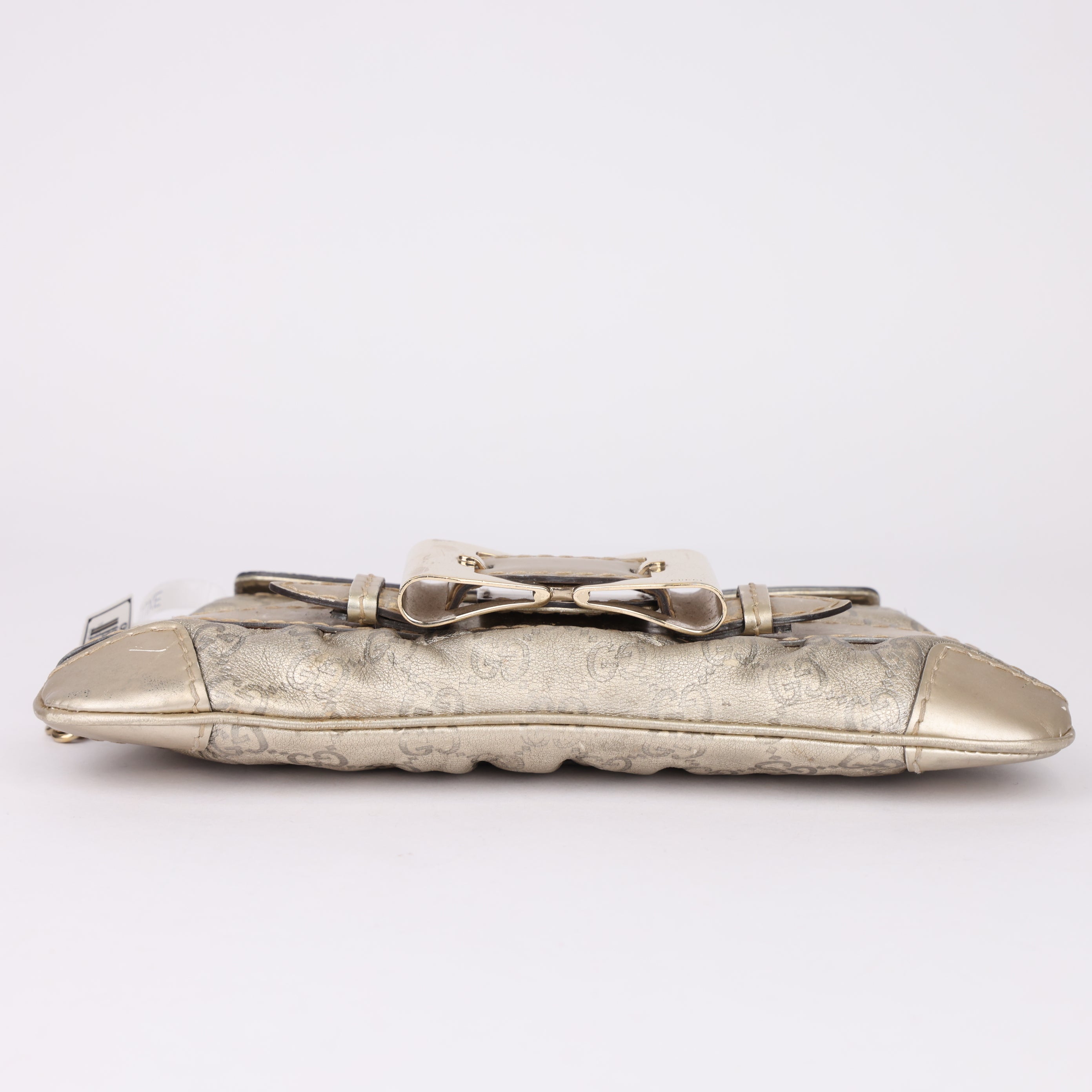 J2000 Gucci Vintage Bow Bag Metallic Champagne- Pre Owned