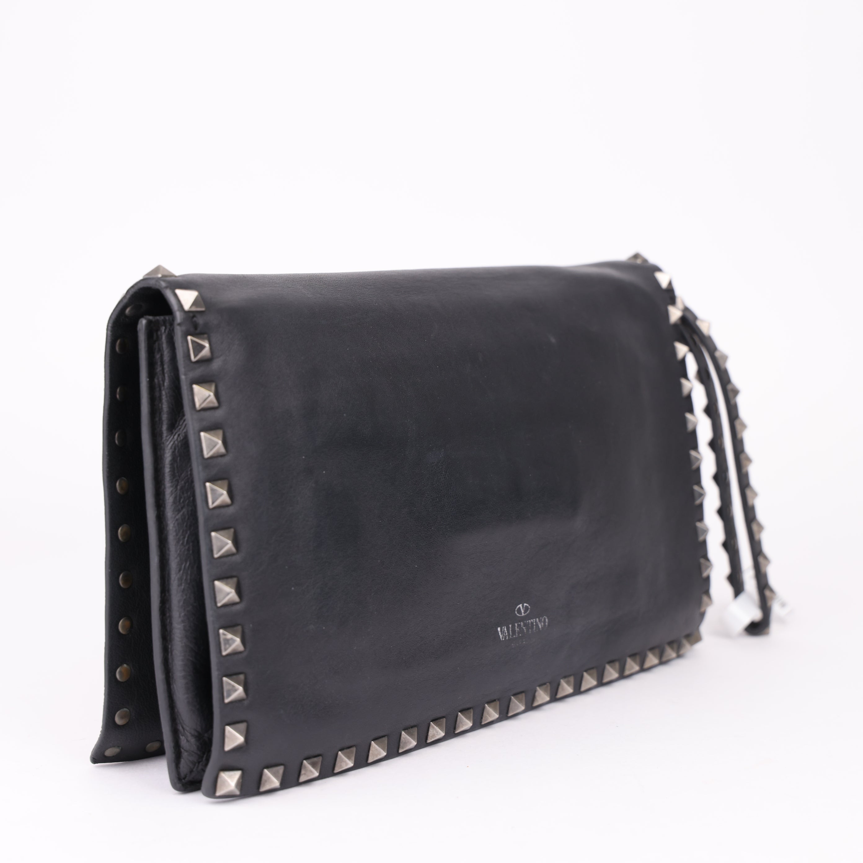 J1912 Valentino Garavani Studded Clutch BAG- Pre Owned