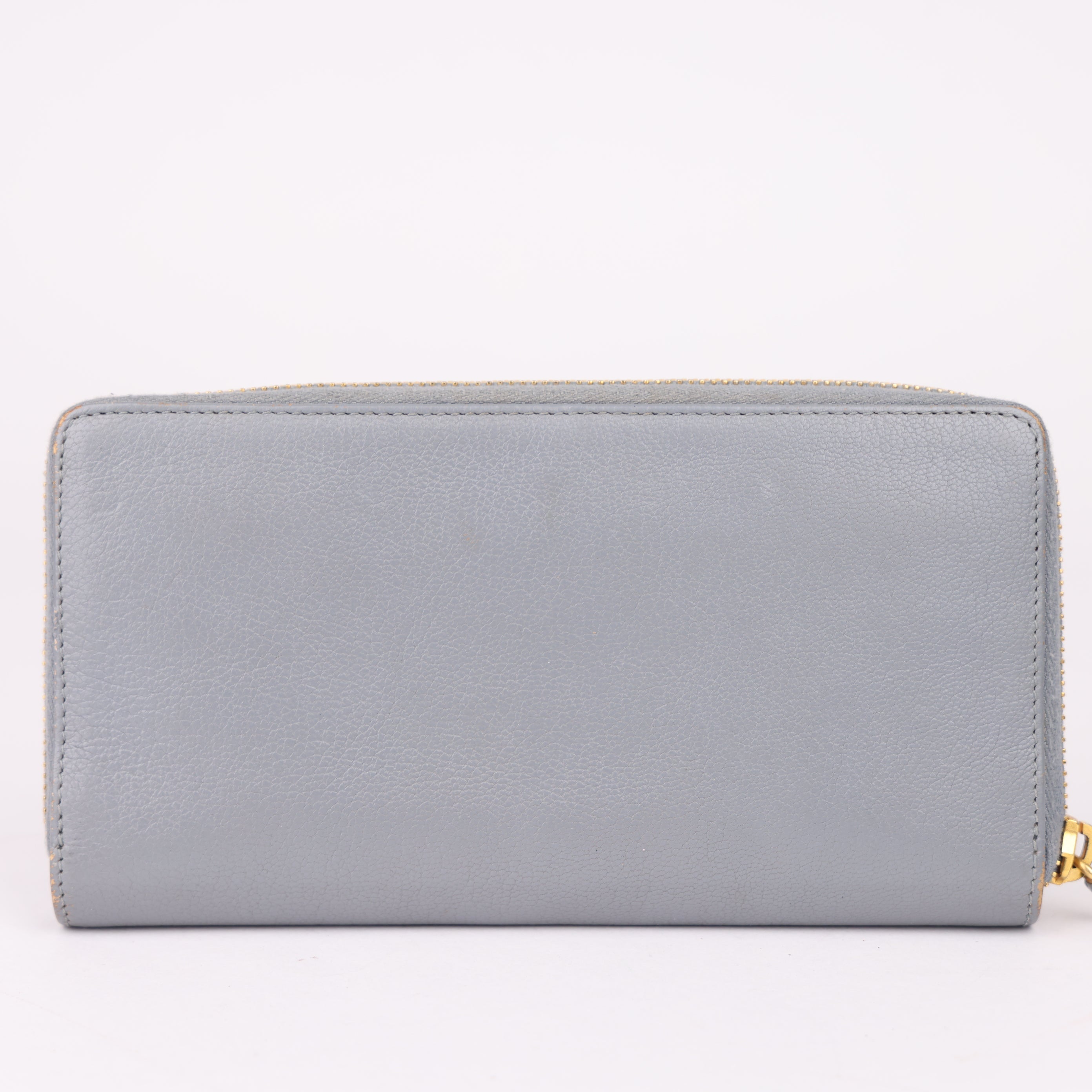 J1916 BALENCIAGA Leather Zip-Around Long Wallet- Pre Owned