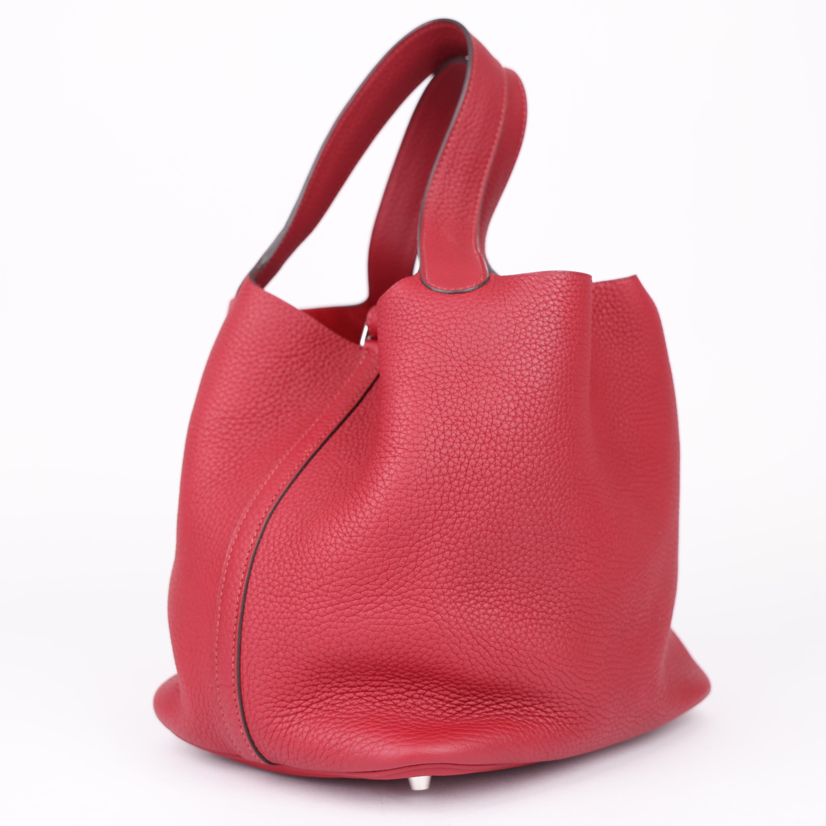J1933 Hermès Picotin 22 Clémence Rouge Duchesse bag- Pre Owned