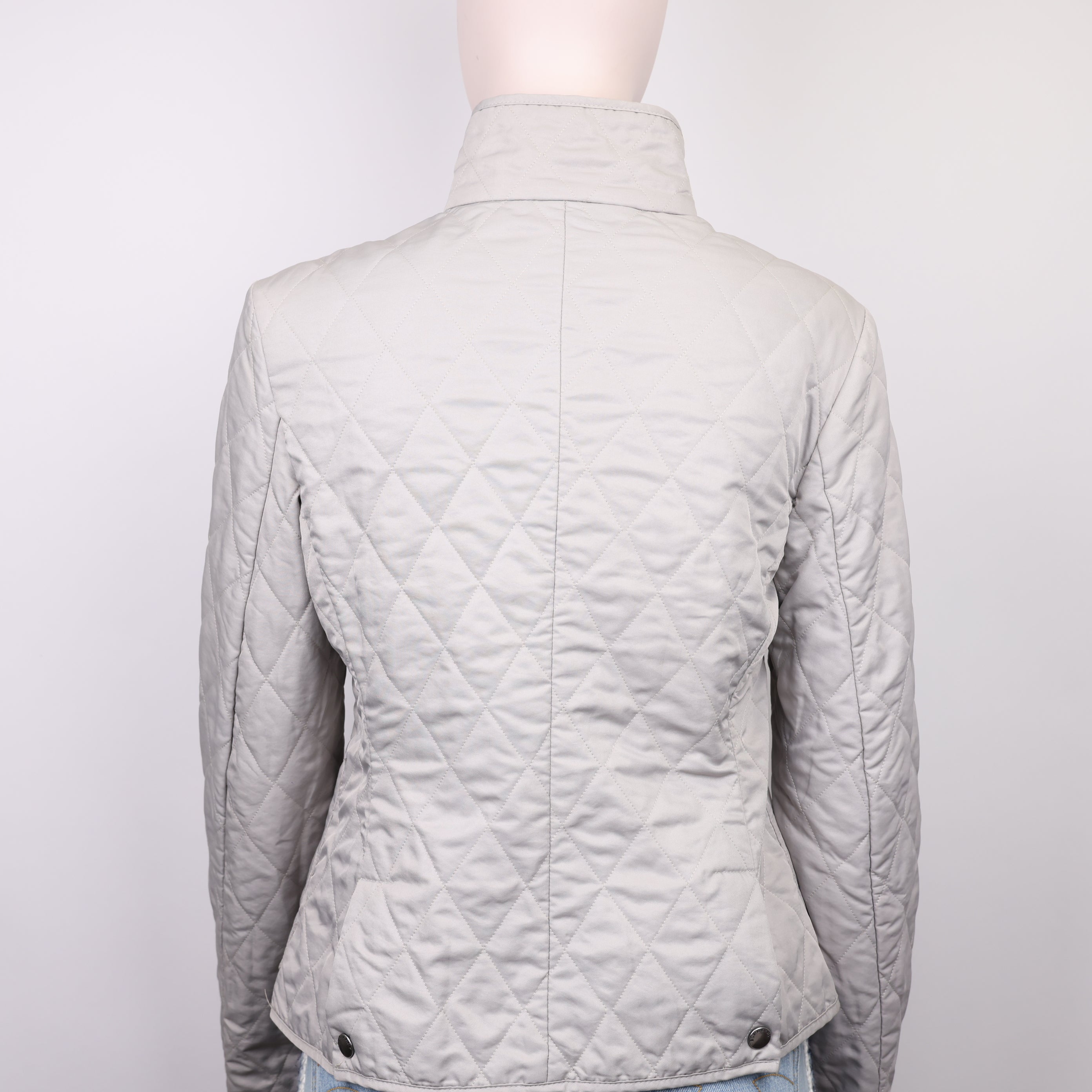 J0705 Burberry Grey Quilted Jacket- Pre Owned