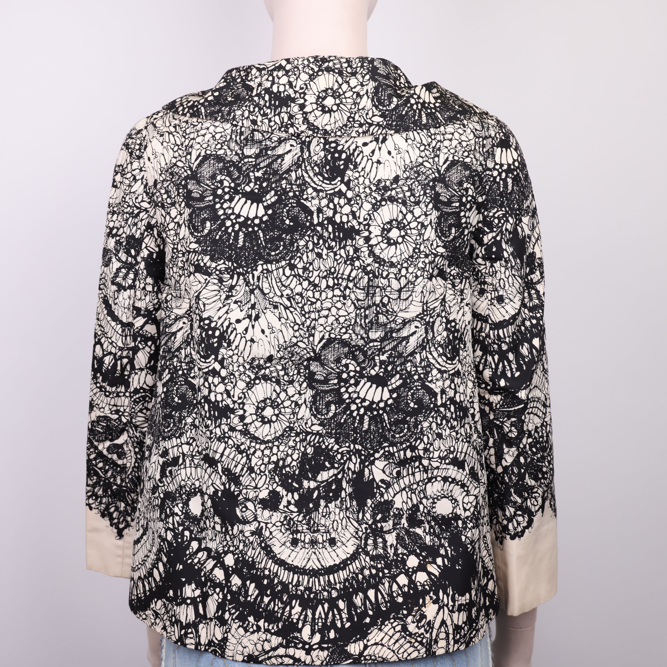 J1845# PRADA Floral Print Jacket Size 38- Pre Owned