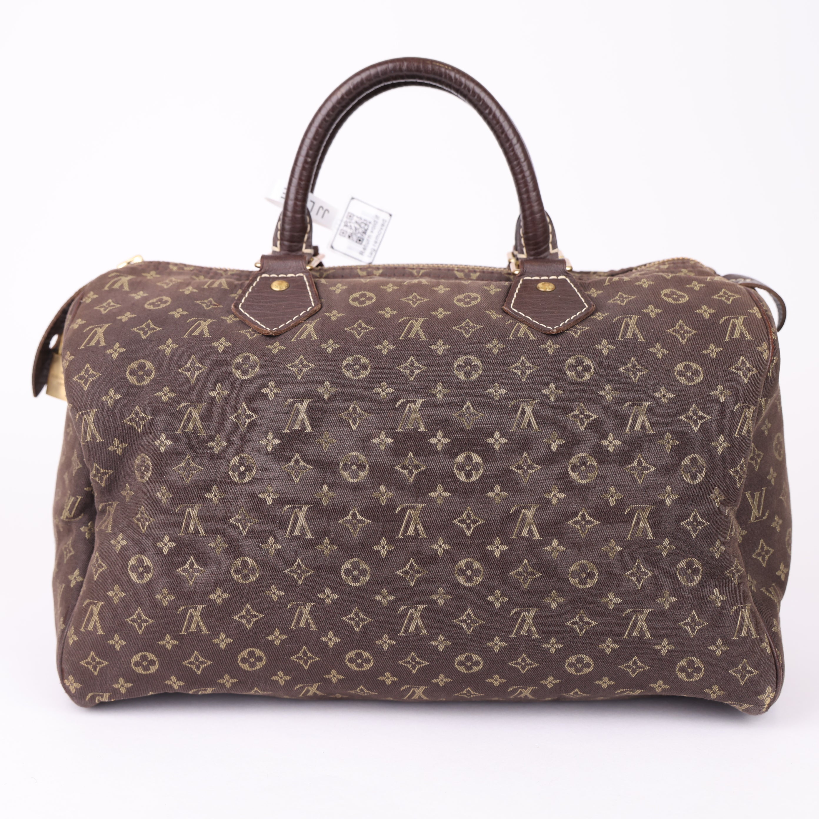 J1834 Louis Vuitton Brown Monogram Mini Lin Speedy 30- Pre Owned