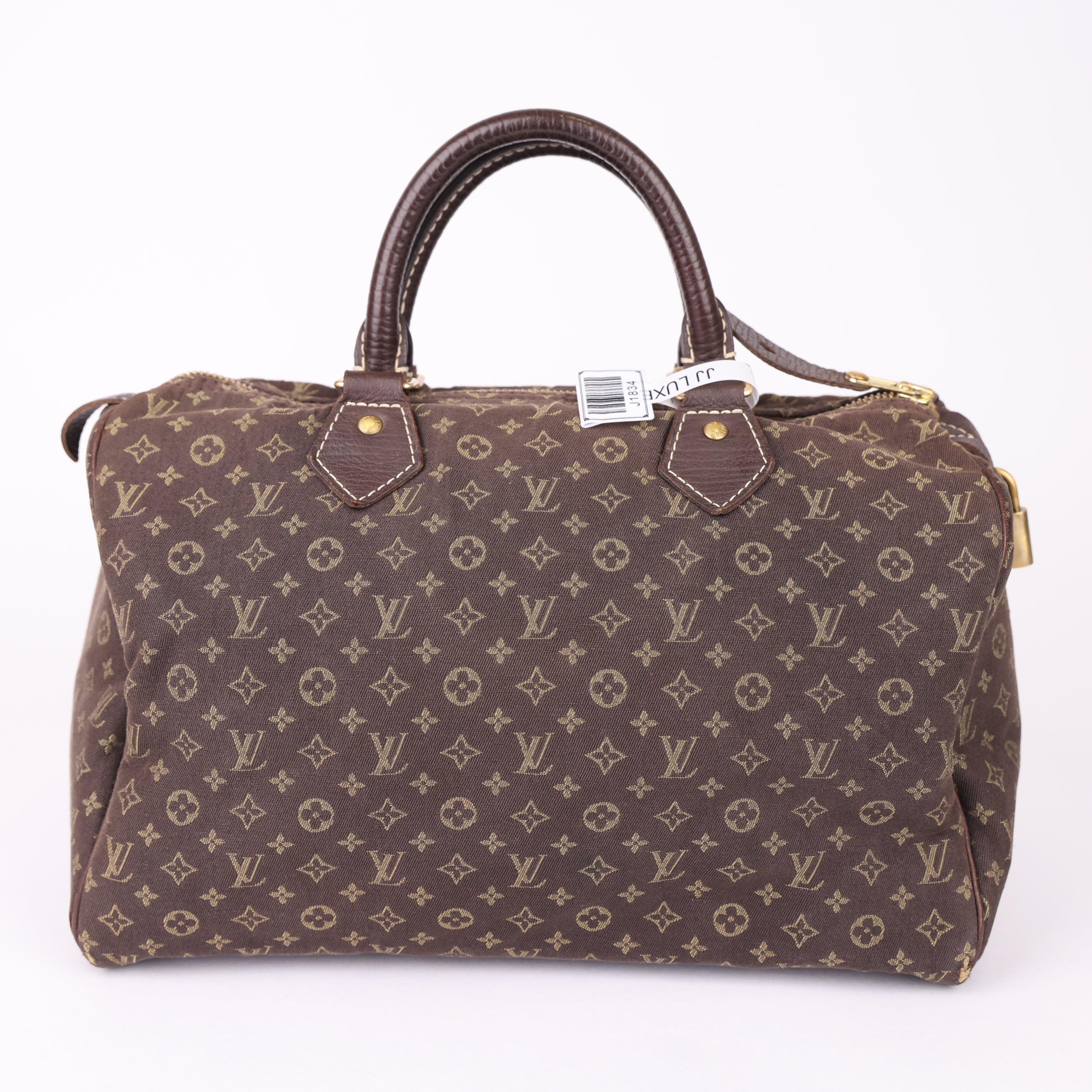 J1834 Louis Vuitton Brown Monogram Mini Lin Speedy 30- Pre Owned