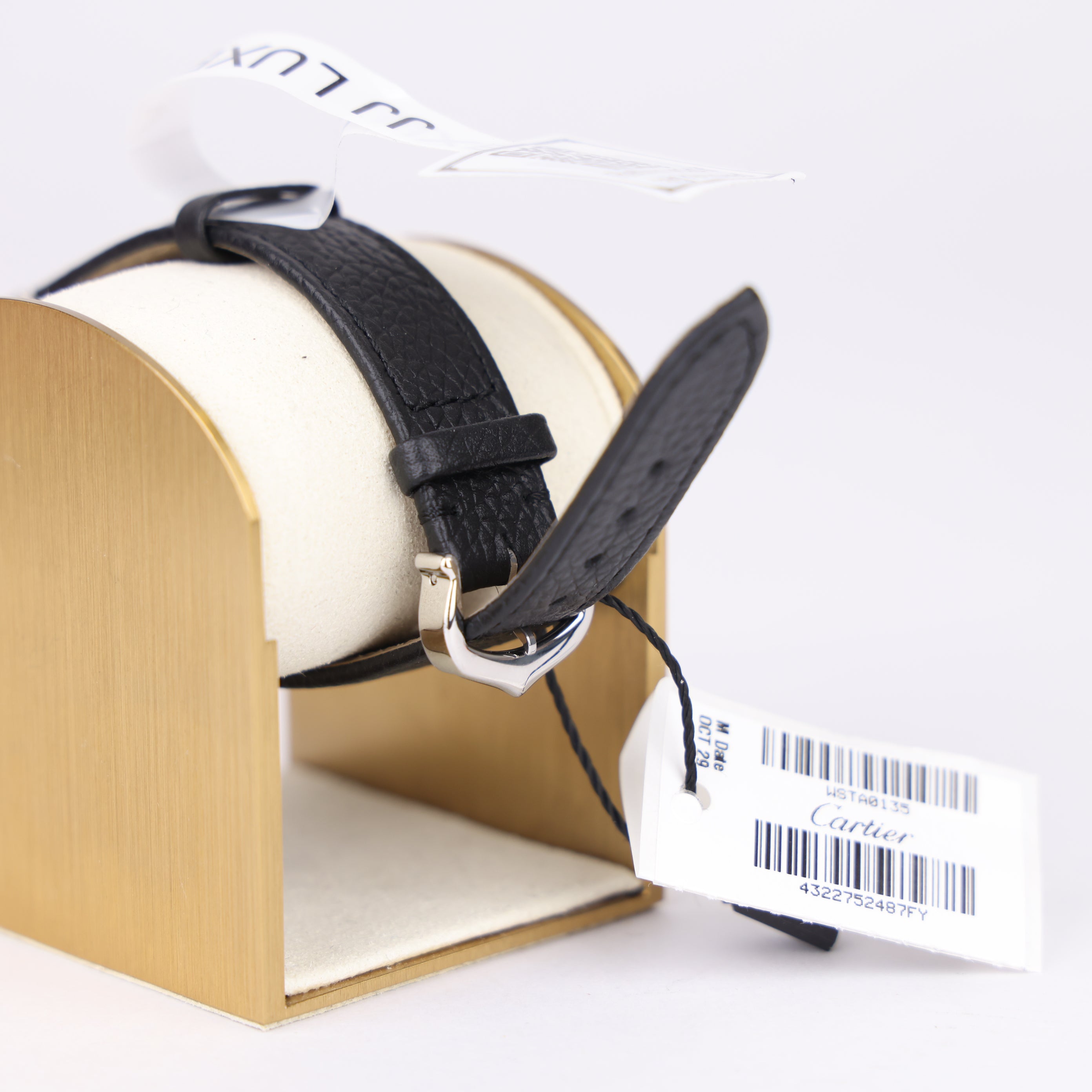 J1825 2025 Cartier Tank Must Black Leather Watch - Pre Owned