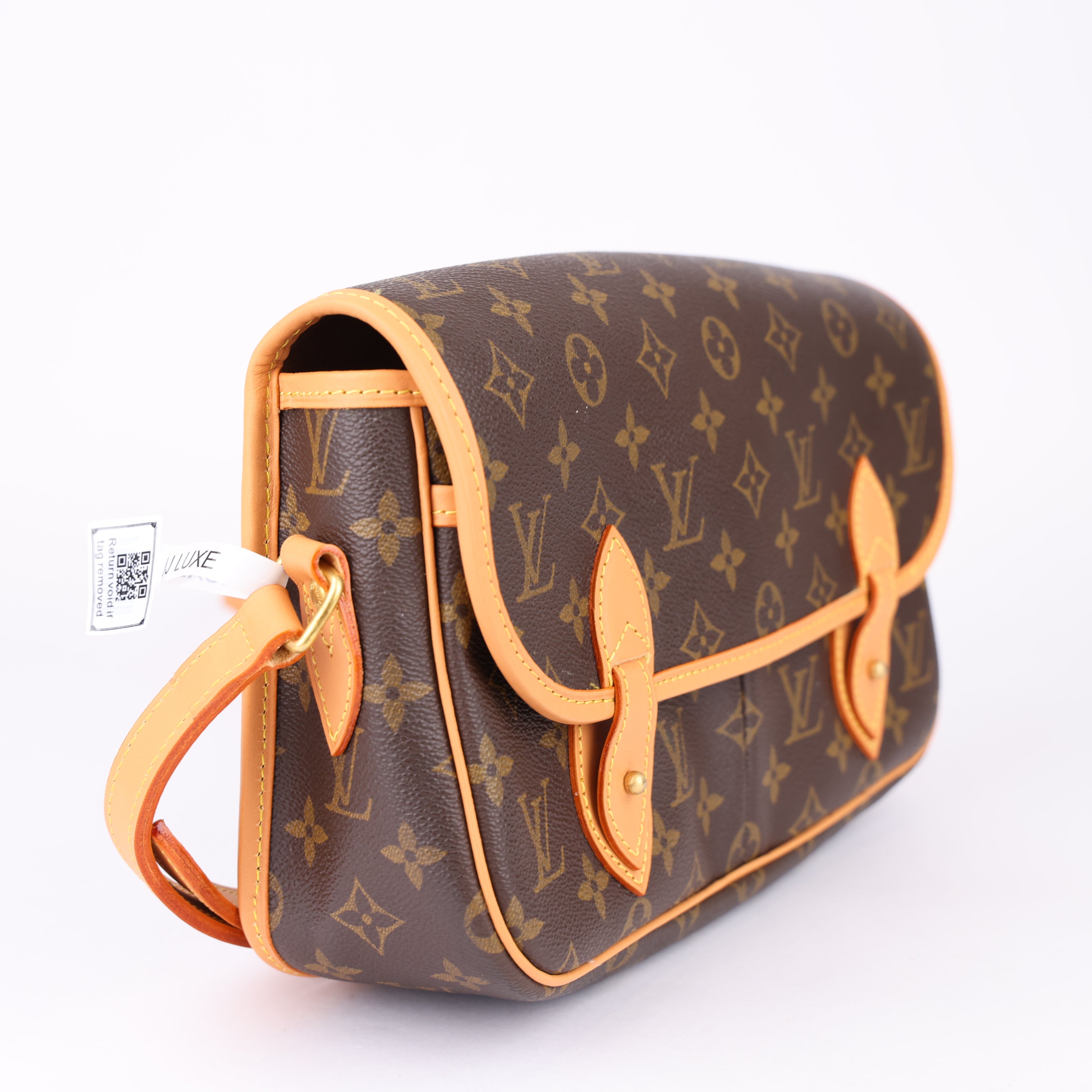 J1756 Louis Vuitton Monogram Gibessier Shoulder Bag Brown- Pre Owned