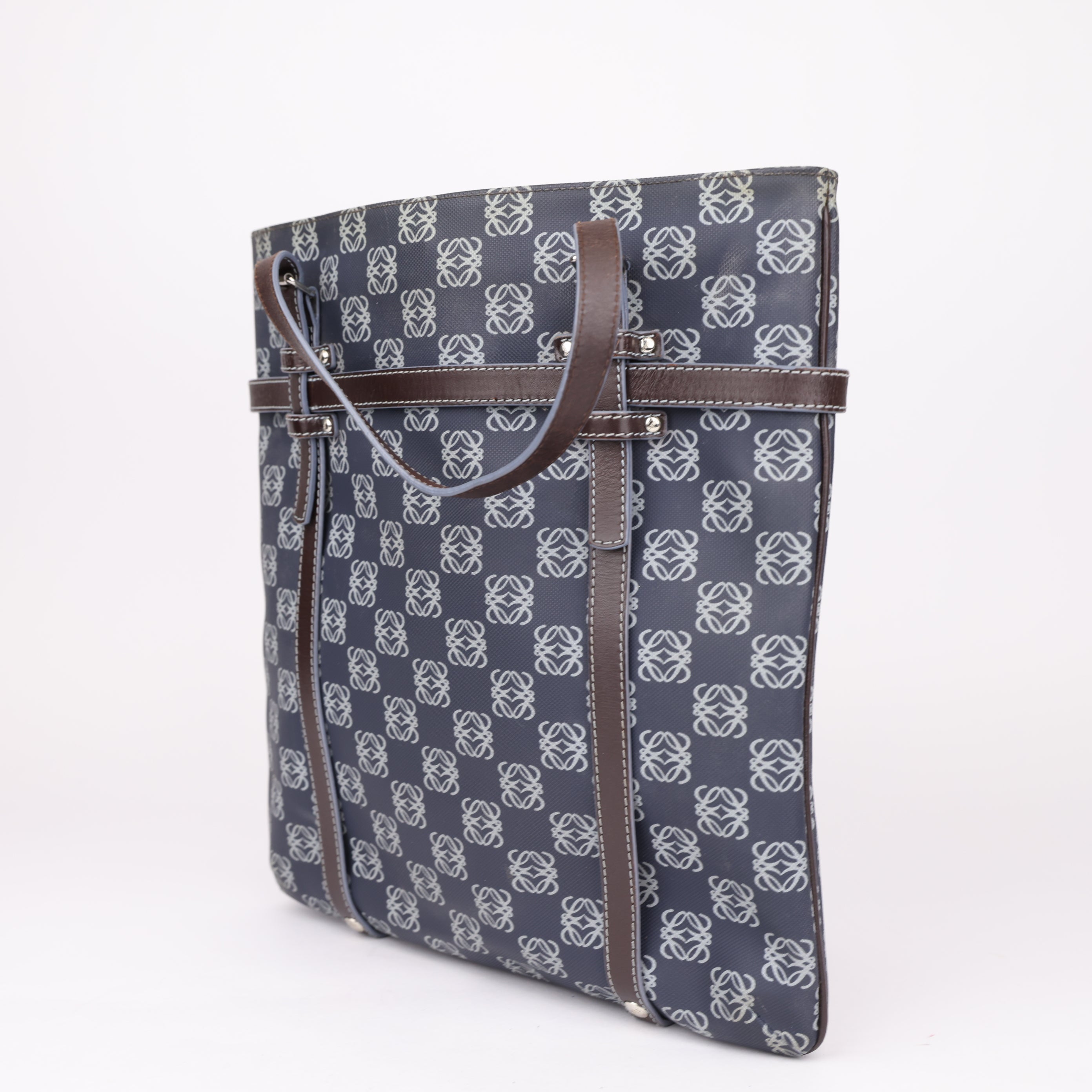 J1779 LOEWEBlue Monogram Tote Bag - Pre Owned