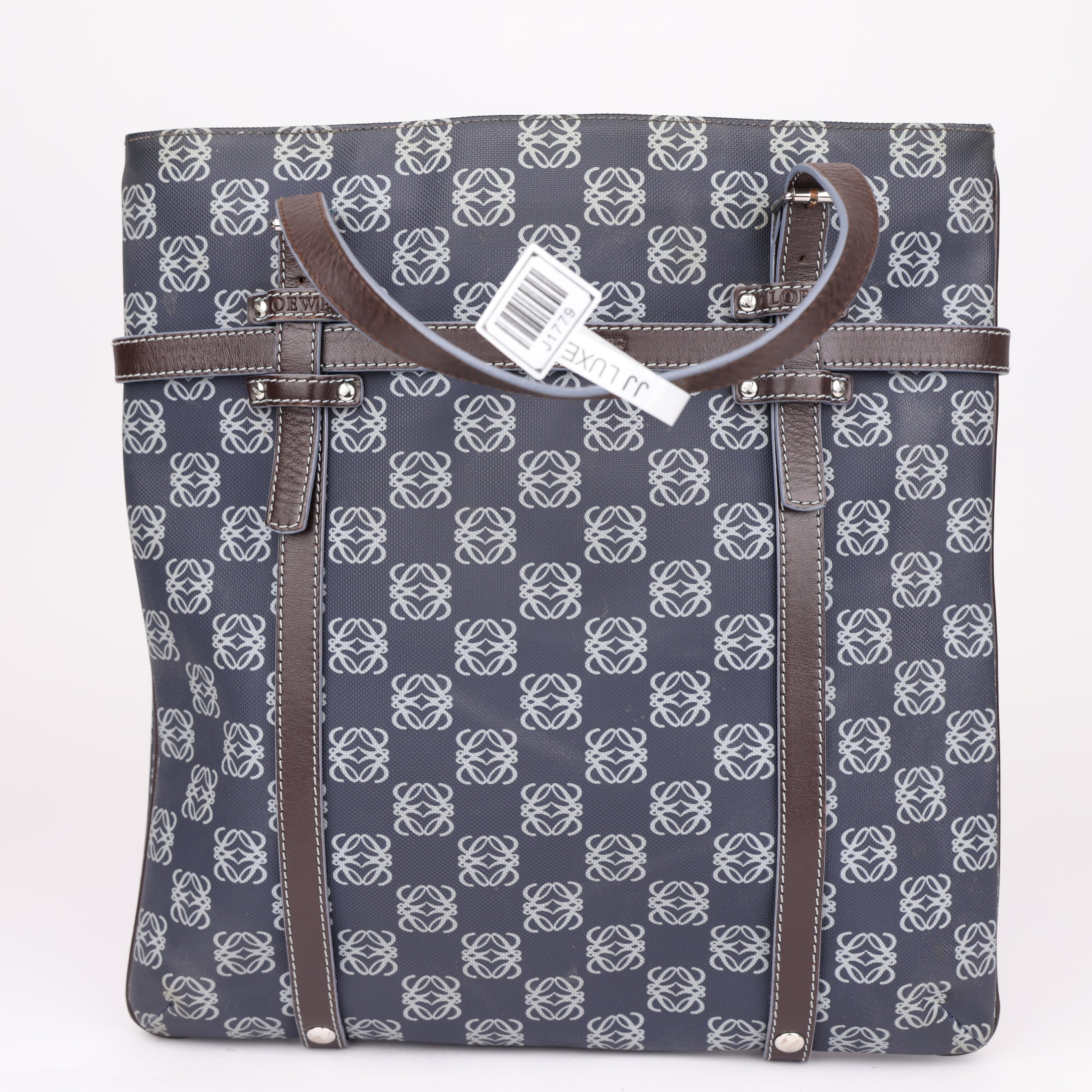 J1779 LOEWEBlue Monogram Tote Bag - Pre Owned