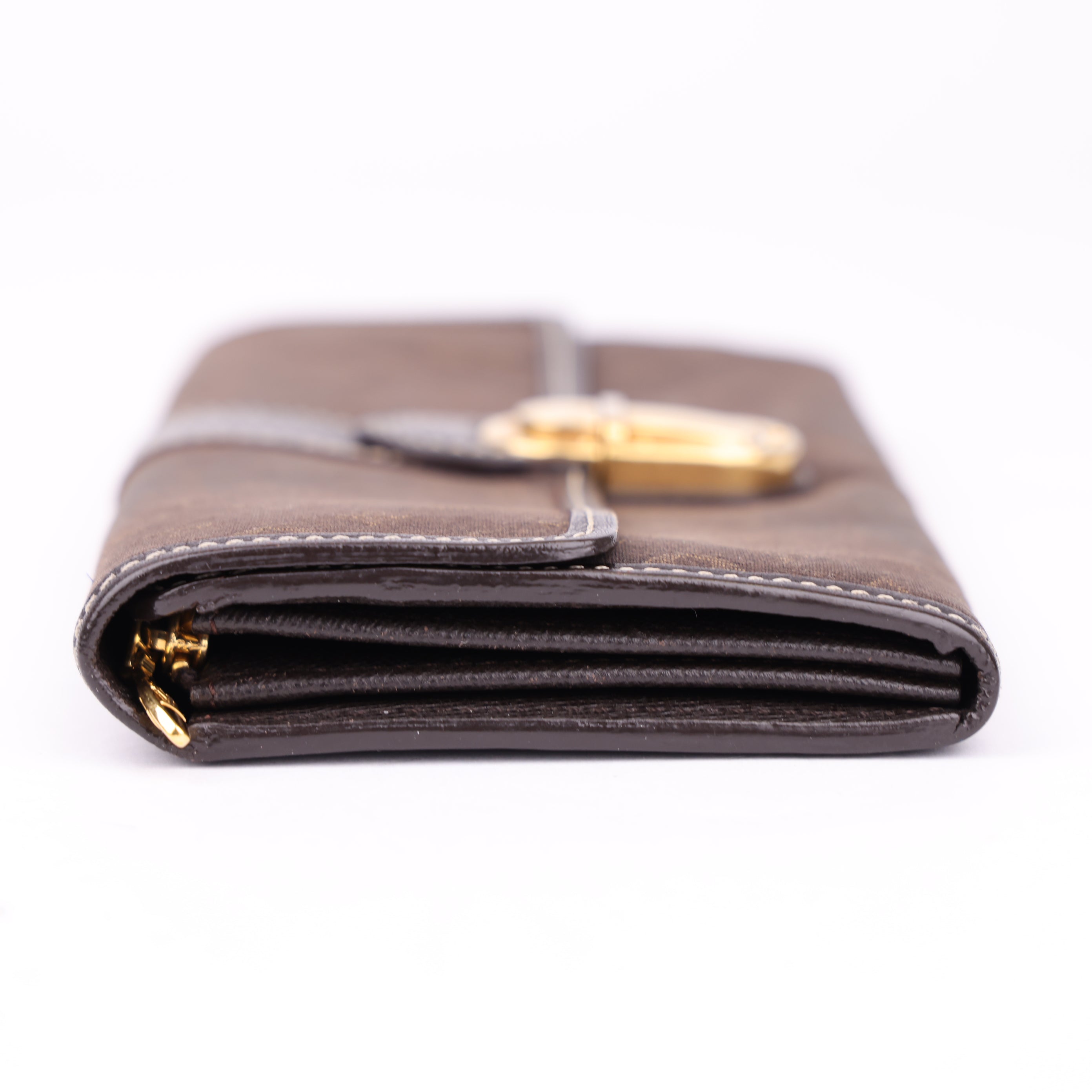J1772 Louis Vuitton Fusain Monogram Idylle Canvas Sarah Wallet- Pre Owned