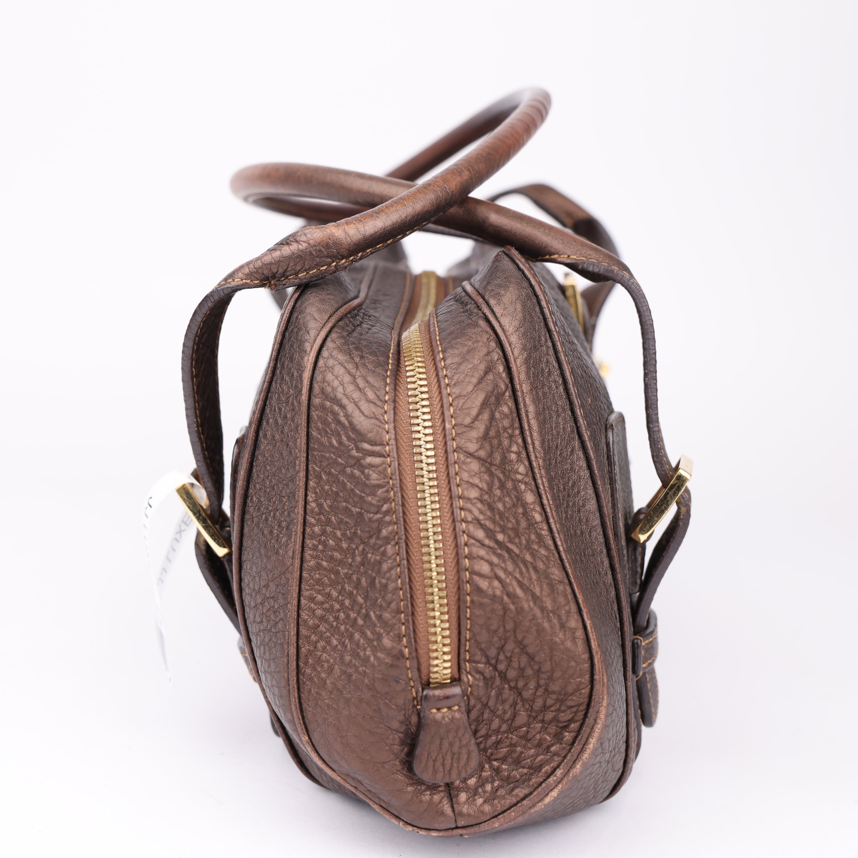 J1735 Loewe Brown Senda Dark brown Leather Bag- Pre Owned
