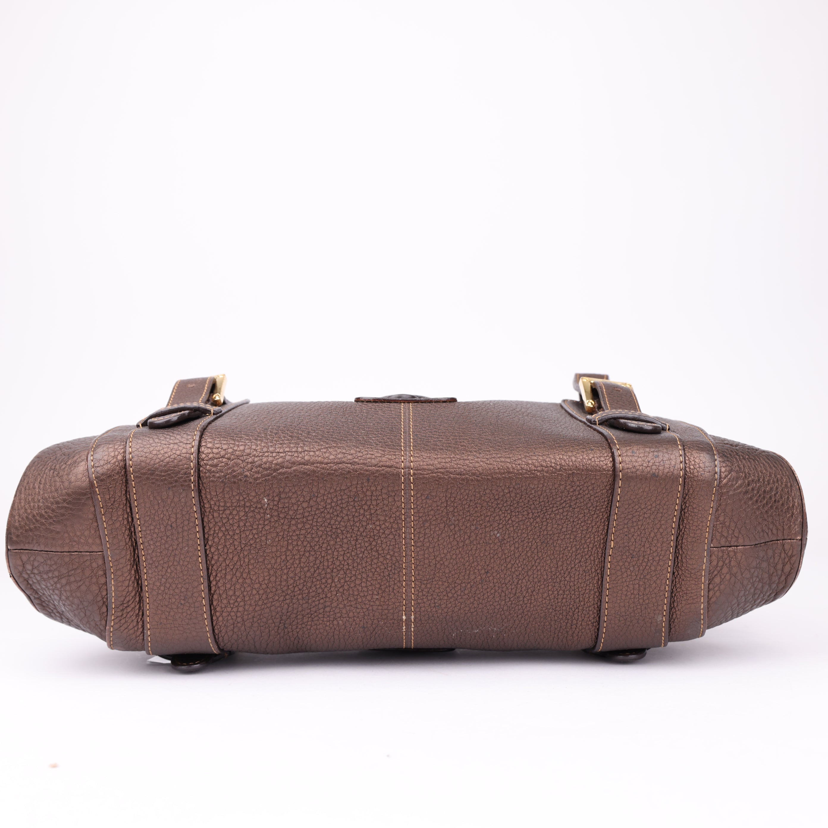 J1735 Loewe Brown Senda Dark brown Leather Bag- Pre Owned