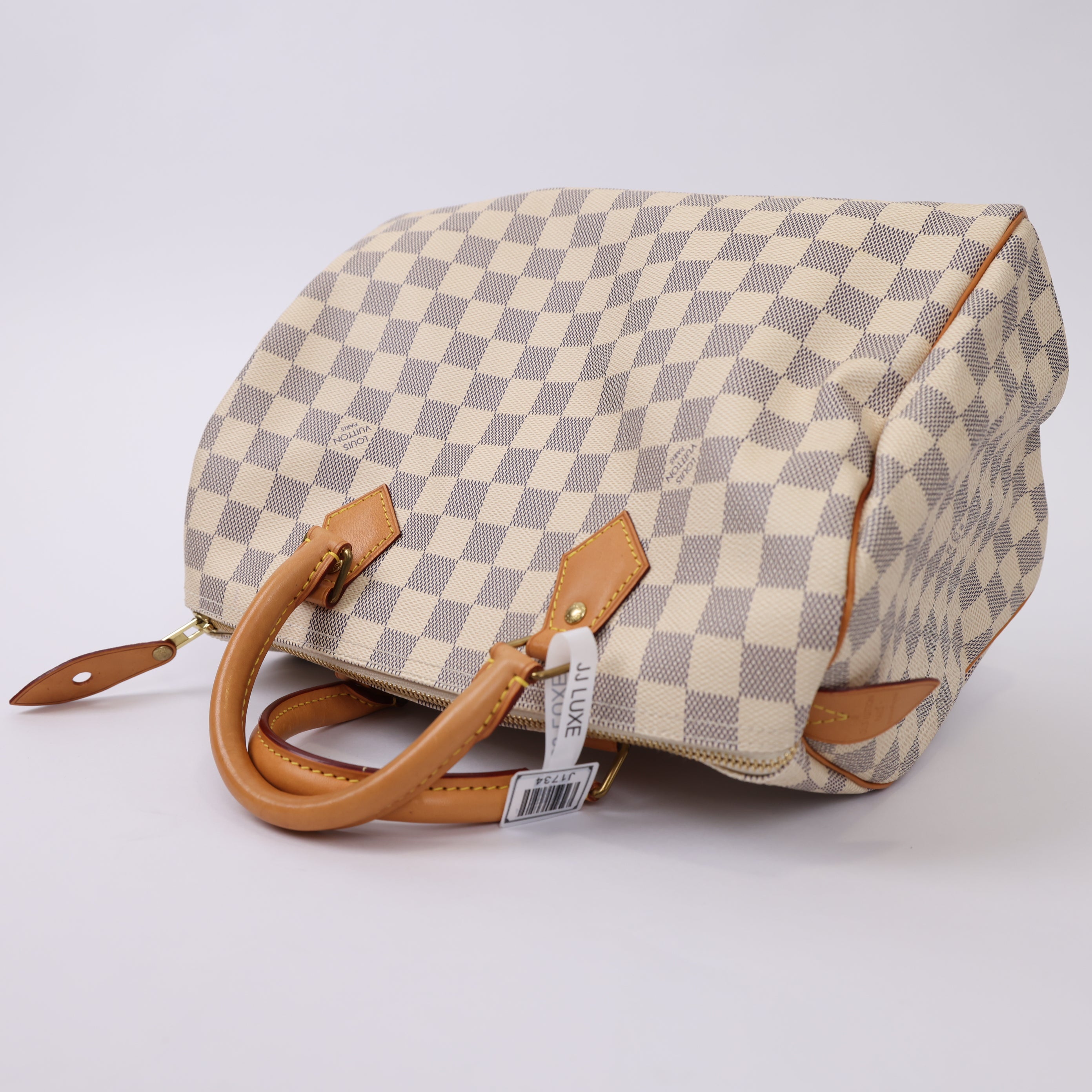 J1734 LOUIS VUITTON Damier Azur Canvas Speedy 30 Bag- Pre Owned