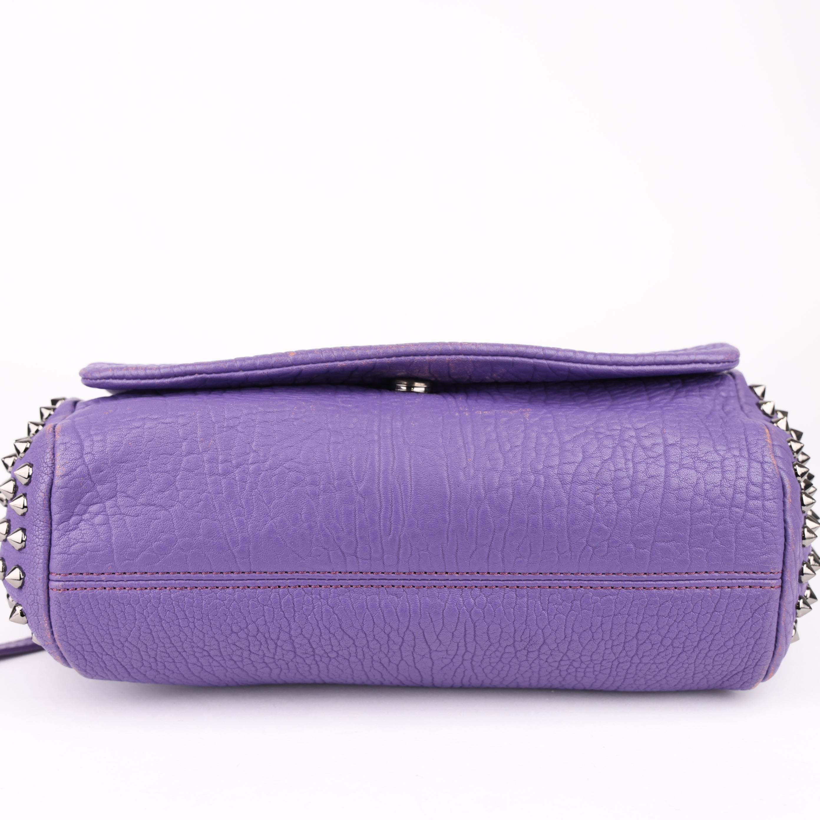 J1703 MCM handbag Purple in Leather- Pre Owned