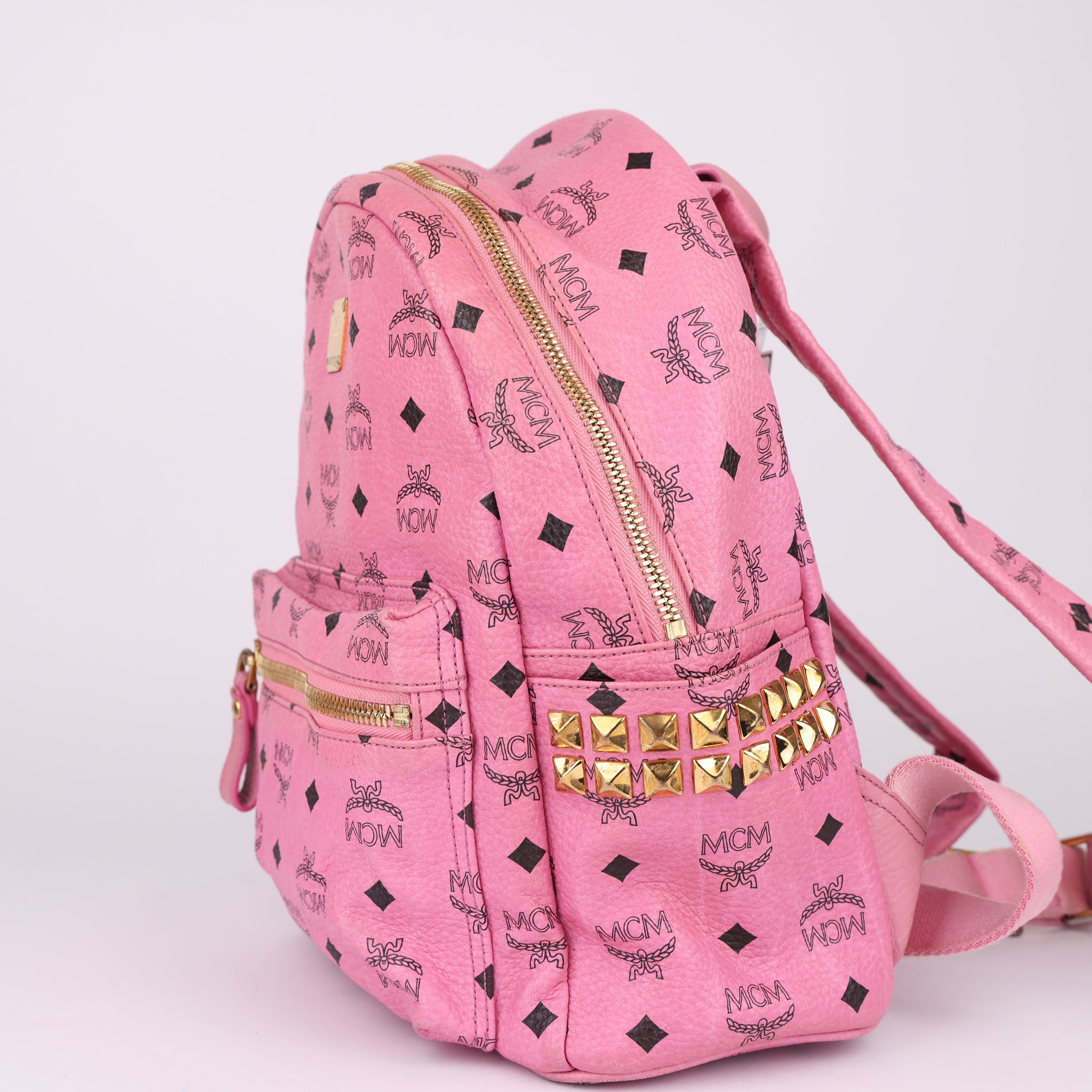 J1711 MCM Bebe Boo Side Studs Backpack- Pre Owned