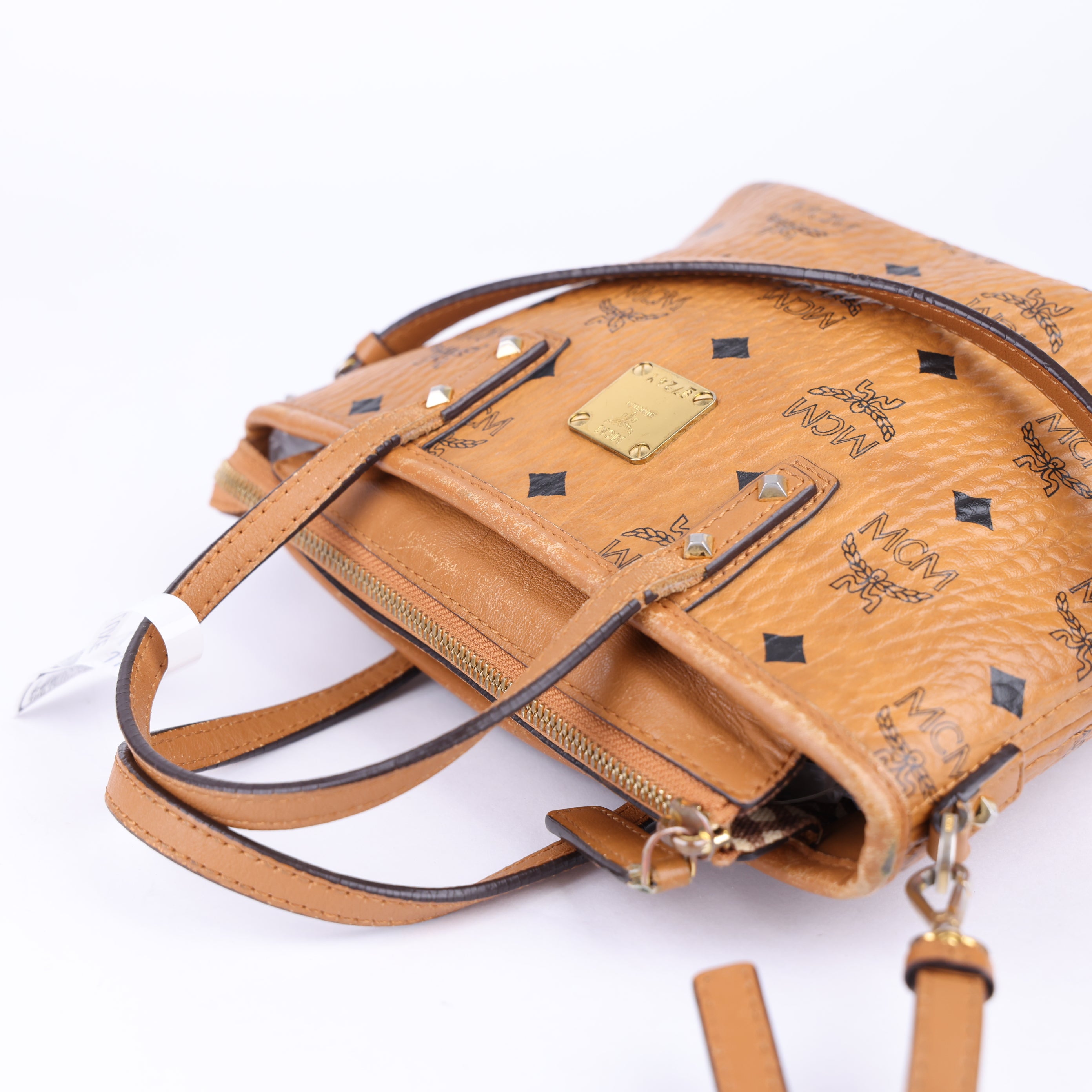 J1709 MCM Visetos Anya Mini Tote- Pre Owned