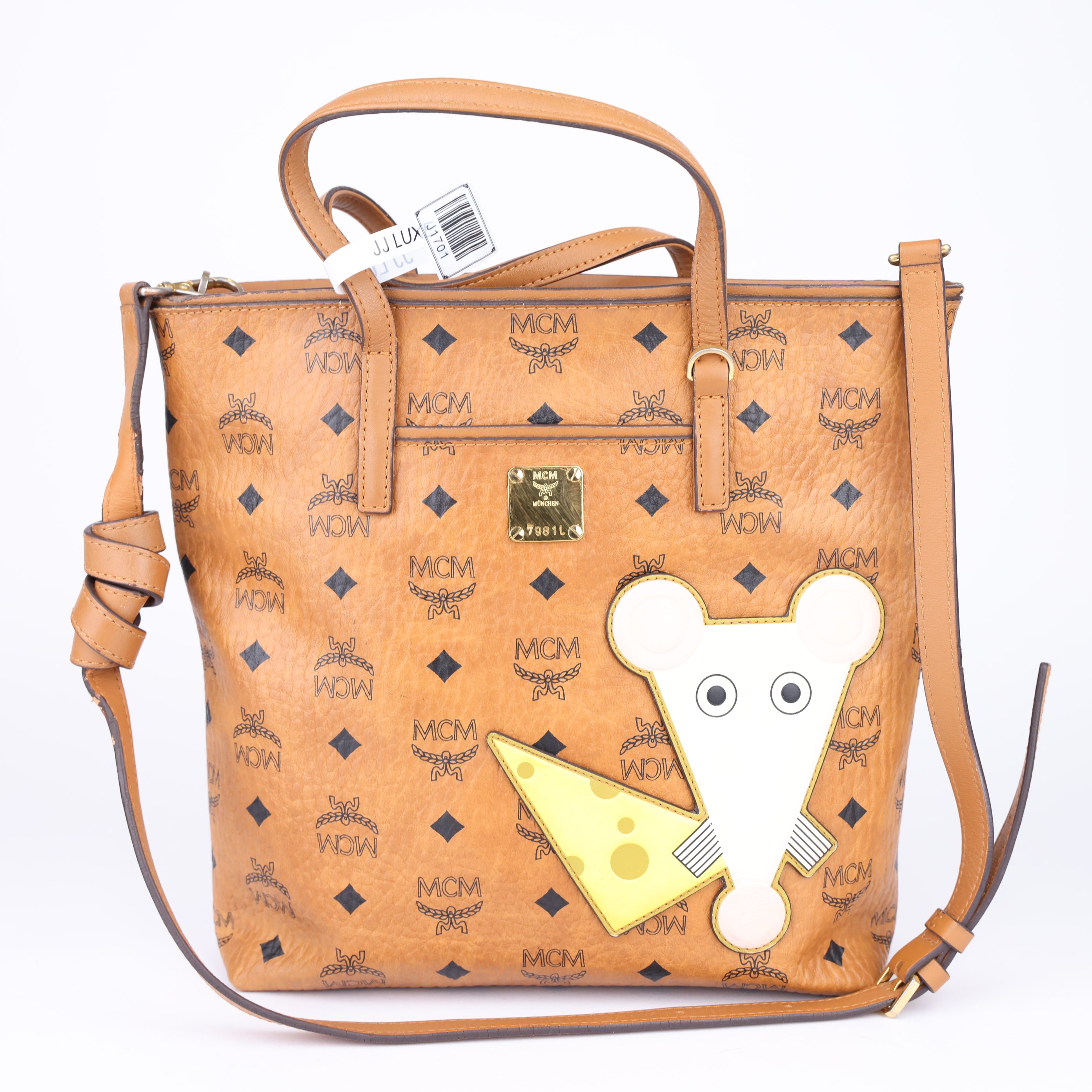 J1701 MCM Anya tote bag year of rat - Pre Owned