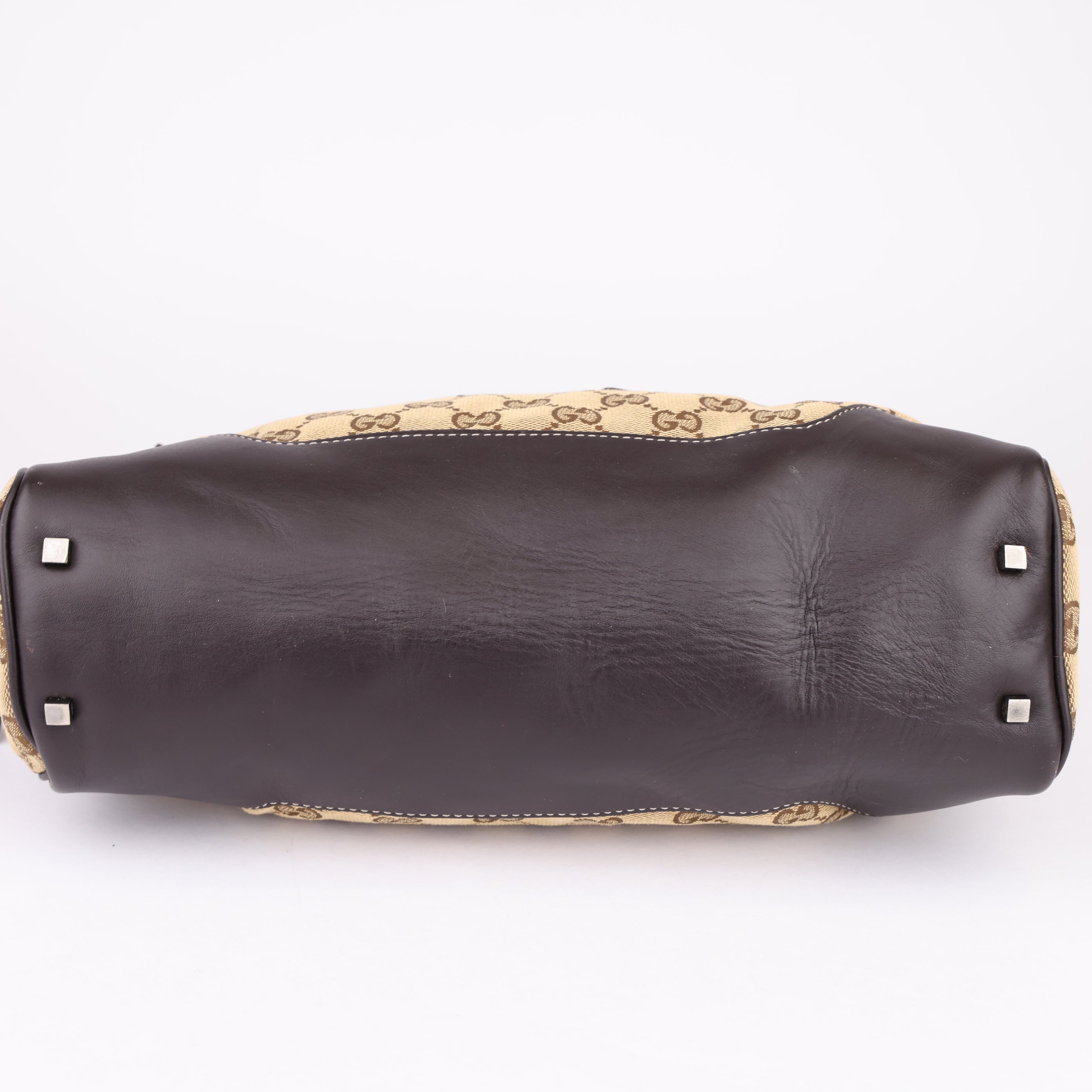 J1693 Gucci Boston Bag Beige GG Embossed - Pre Owned