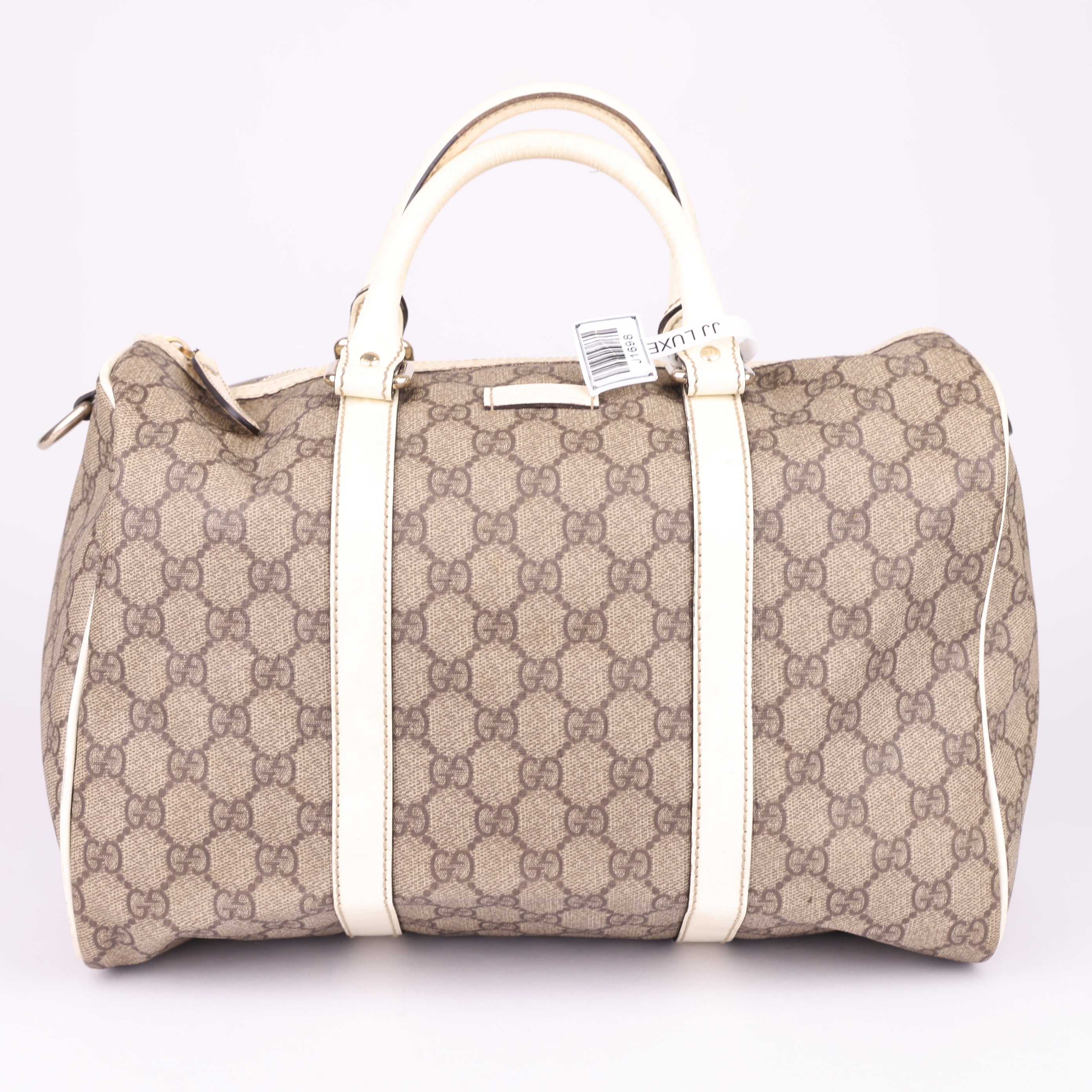 J1698 Gucci Brown GG Supreme Joy Boston Beige- Pre Owned