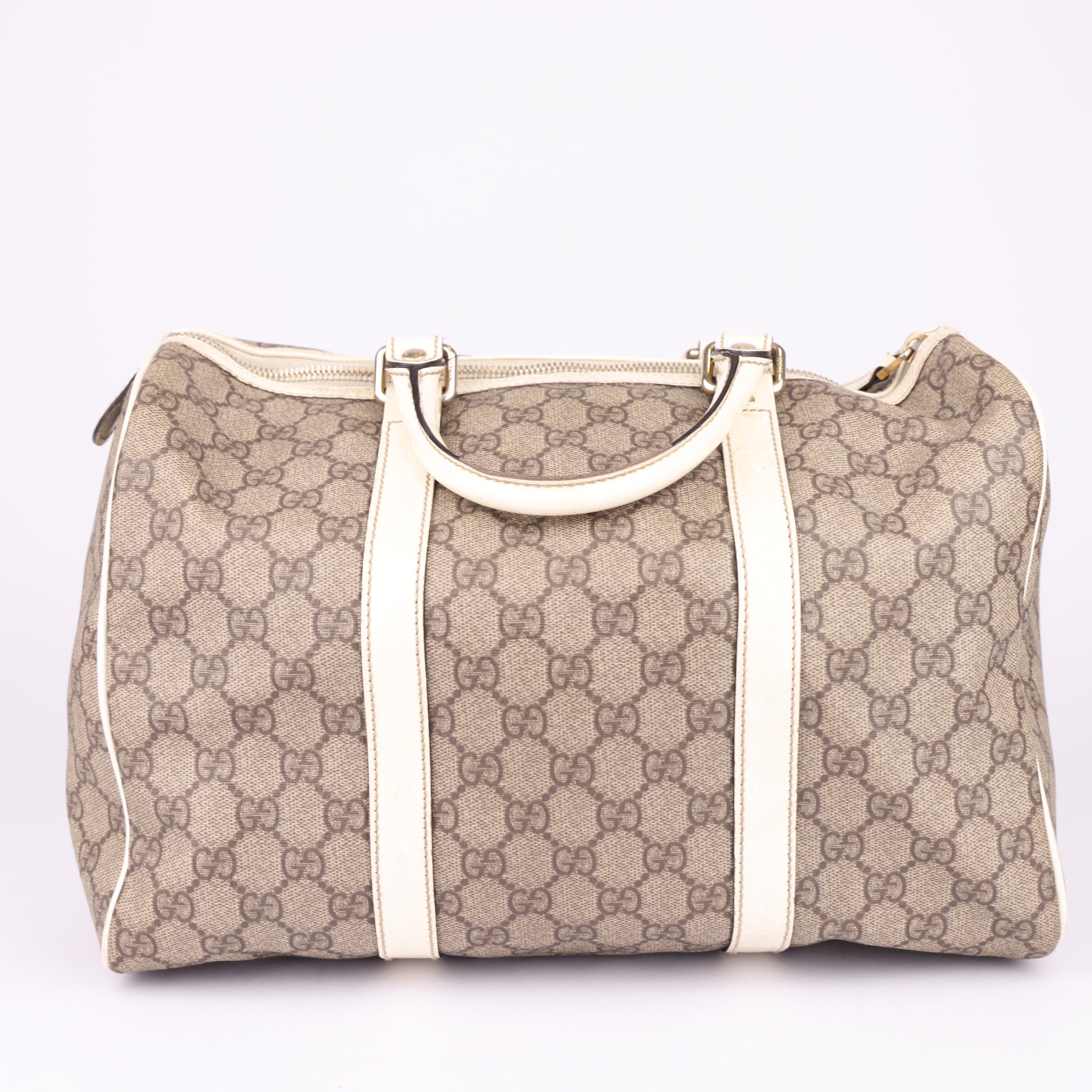 J1698 Gucci Brown GG Supreme Joy Boston Beige- Pre Owned