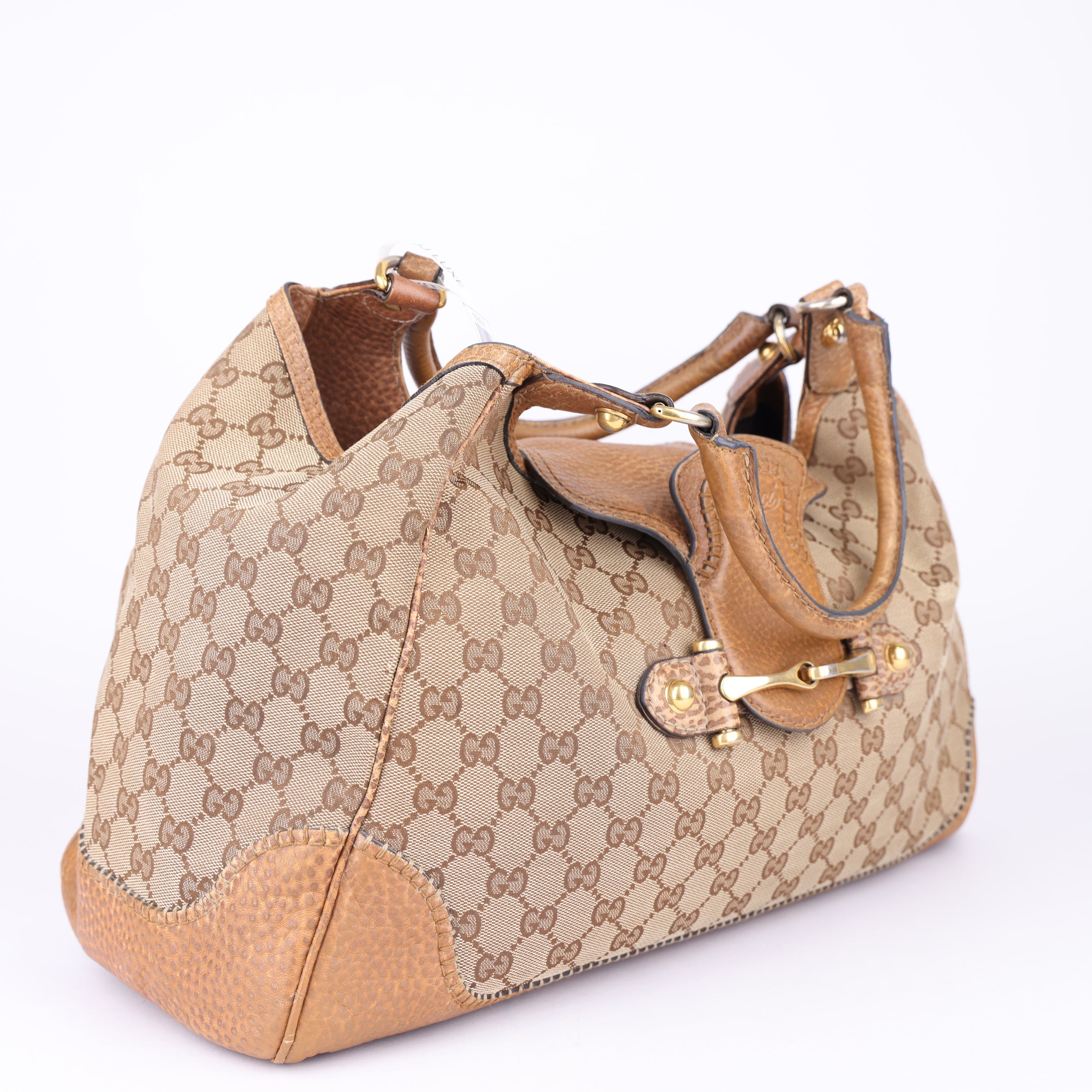 J1663 Gucci GG Canvas New Pelham Shoulder Bag- Pre Owned