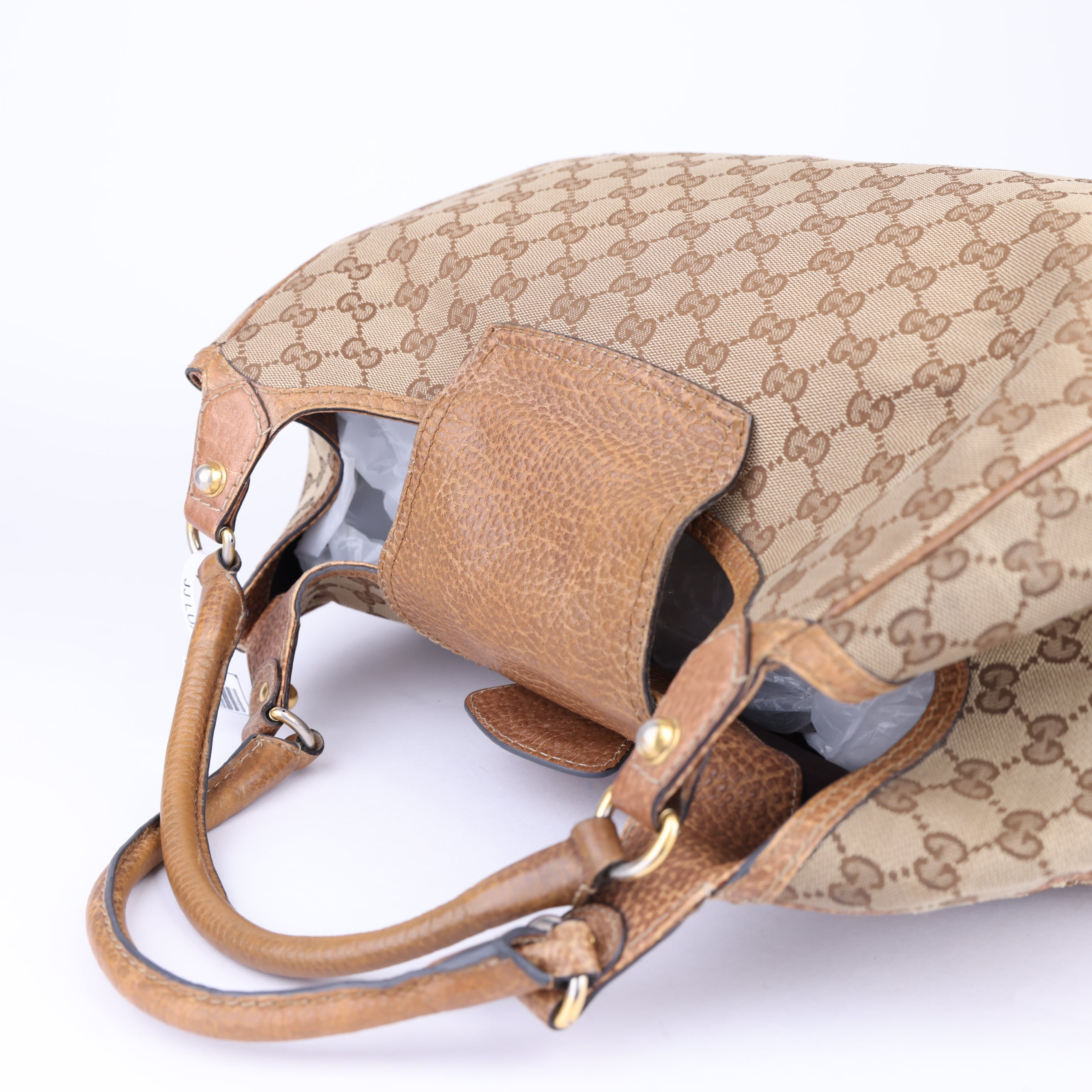 J1663 Gucci GG Canvas New Pelham Shoulder Bag- Pre Owned