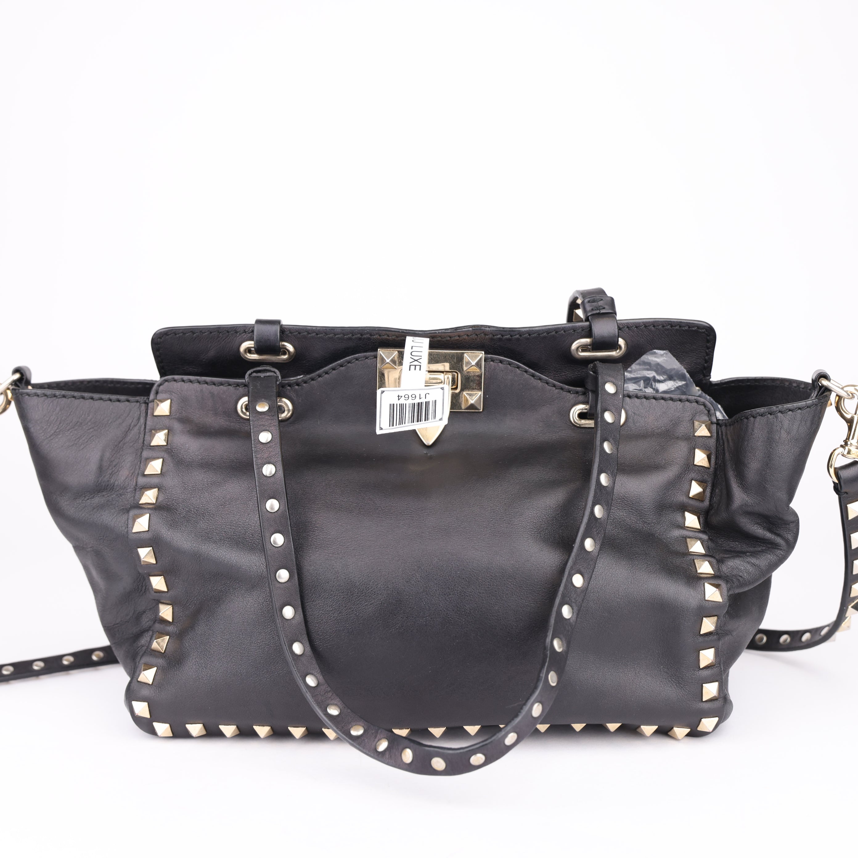 J1664 Valentino Garavani Rockstud Trapeze Tote- Pre Owned
