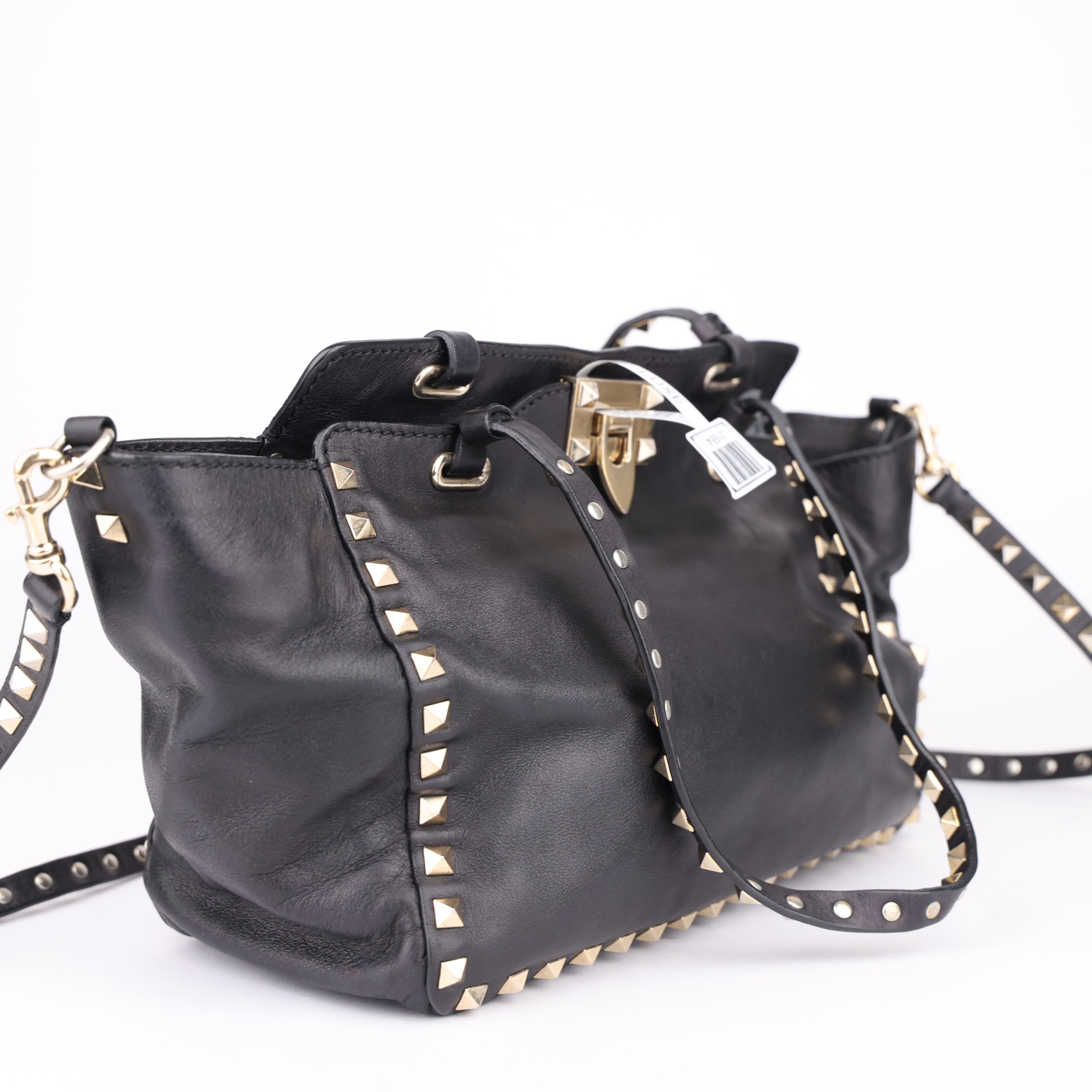 J1664 Valentino Garavani Rockstud Trapeze Tote- Pre Owned