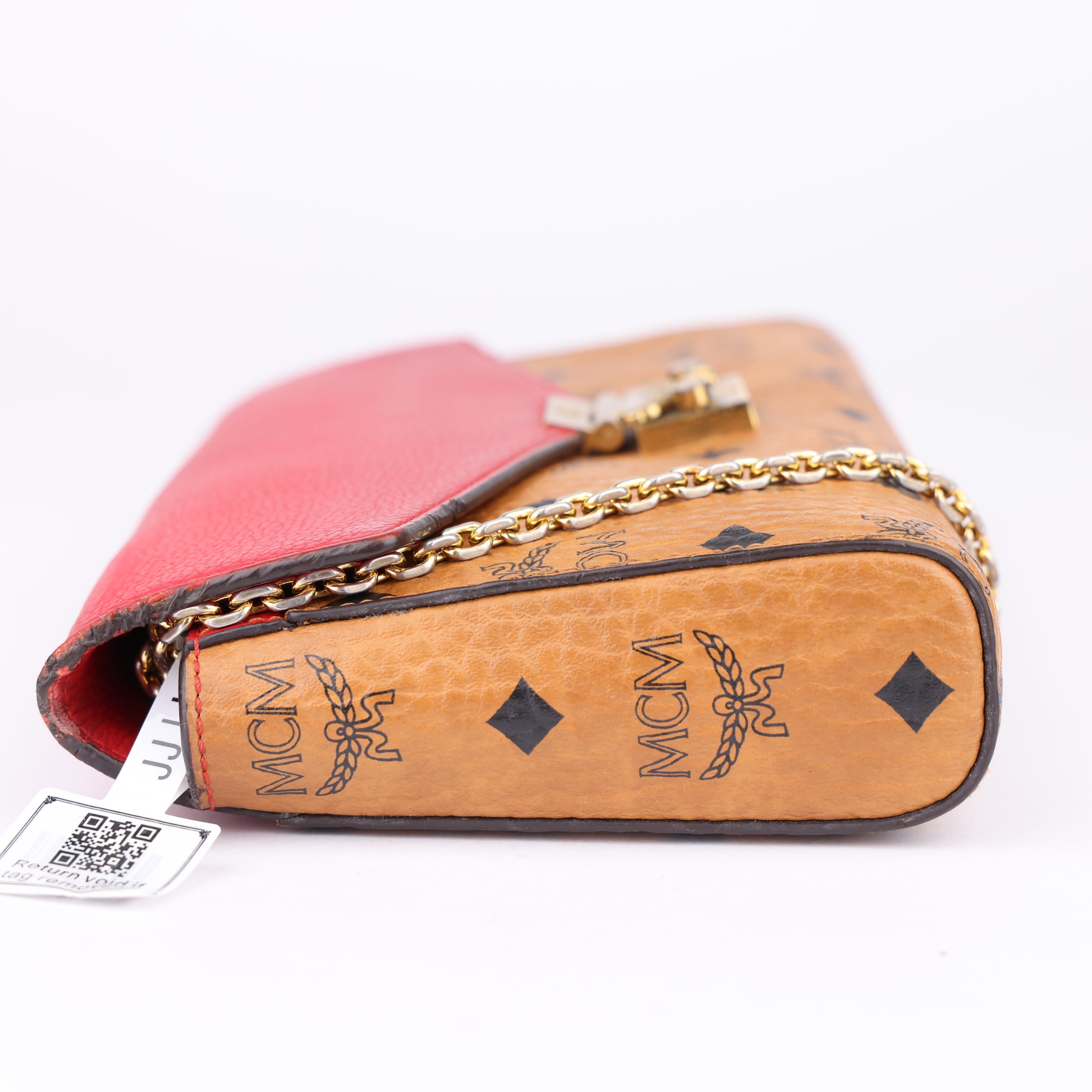 J1661 MCM Brown Visetos Millie Crossbody Bag- Pre Owned