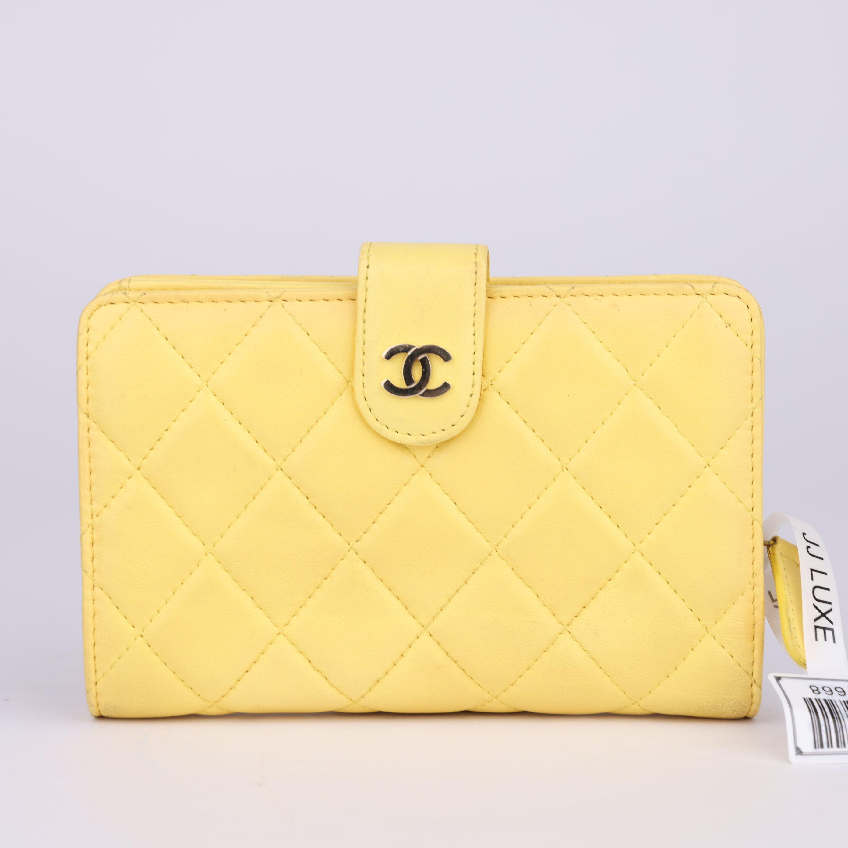 J1668 Chanel CC French Wallet Quilted Lambskin- Pre Owned