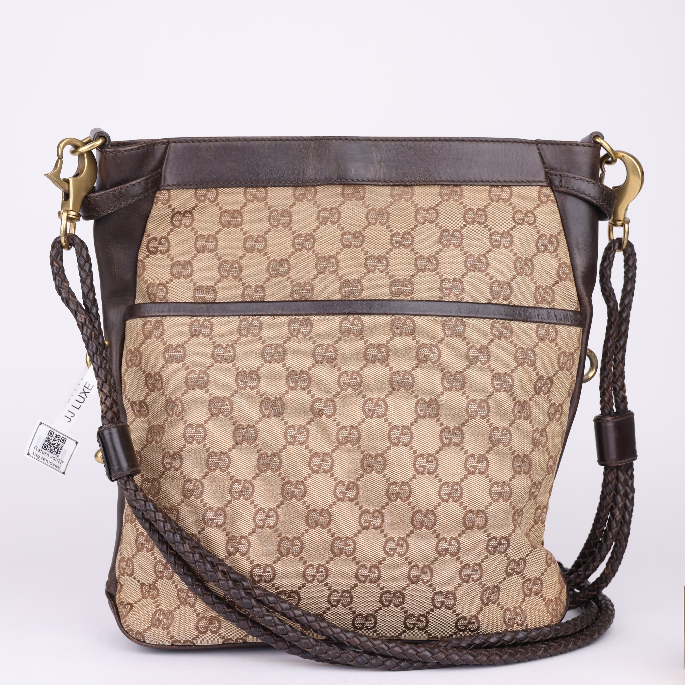 J1670 Gucci GG Canvas Crossbody Shoulder Bag- Pre Owned