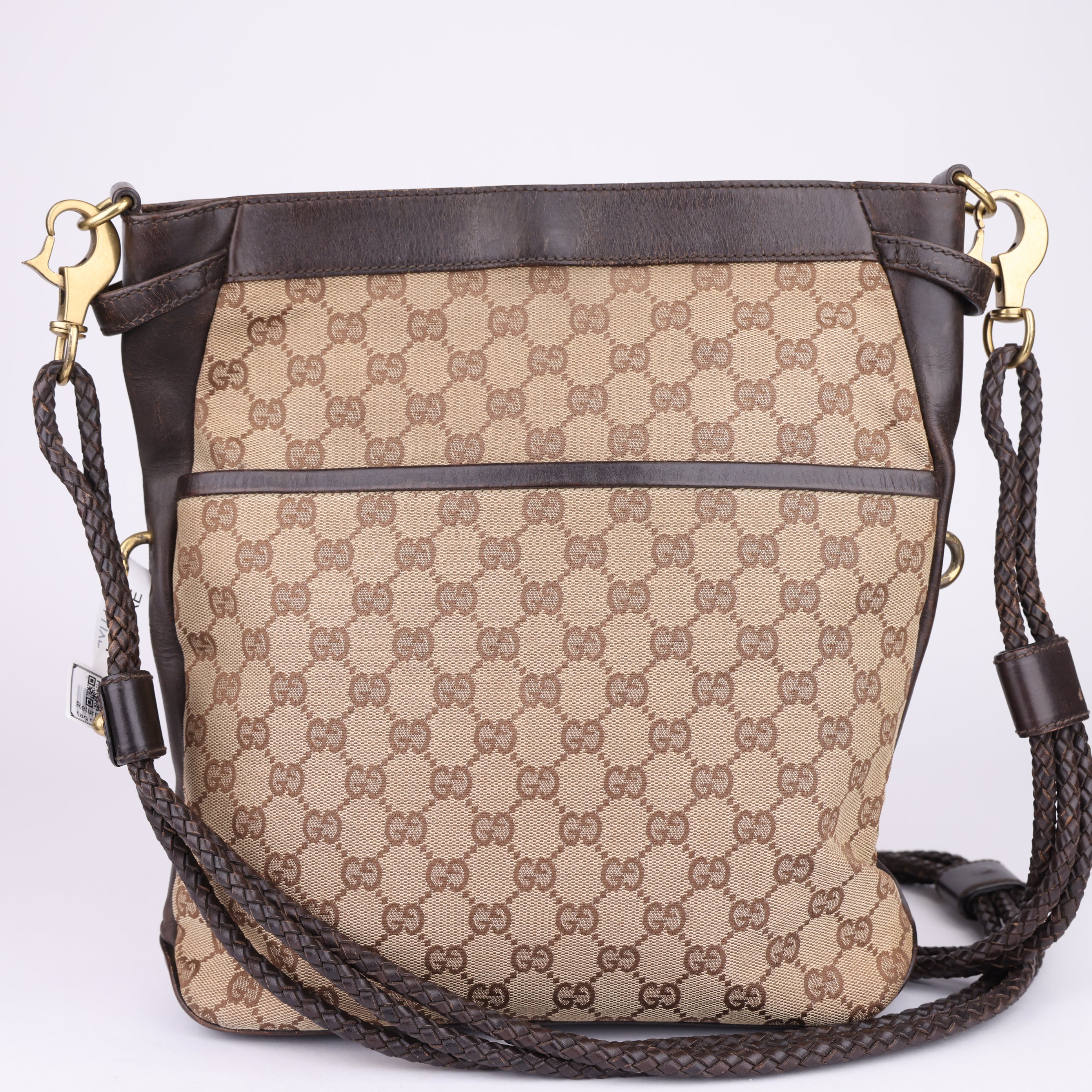 J1670 Gucci GG Canvas Crossbody Shoulder Bag- Pre Owned